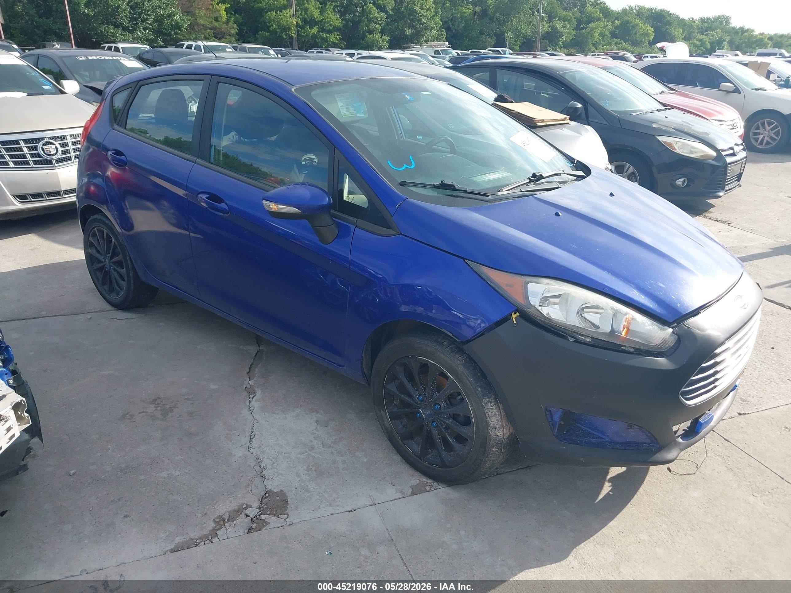 2014 Ford Fiesta Se Blue vin: 3FADP4EJ1EM190388