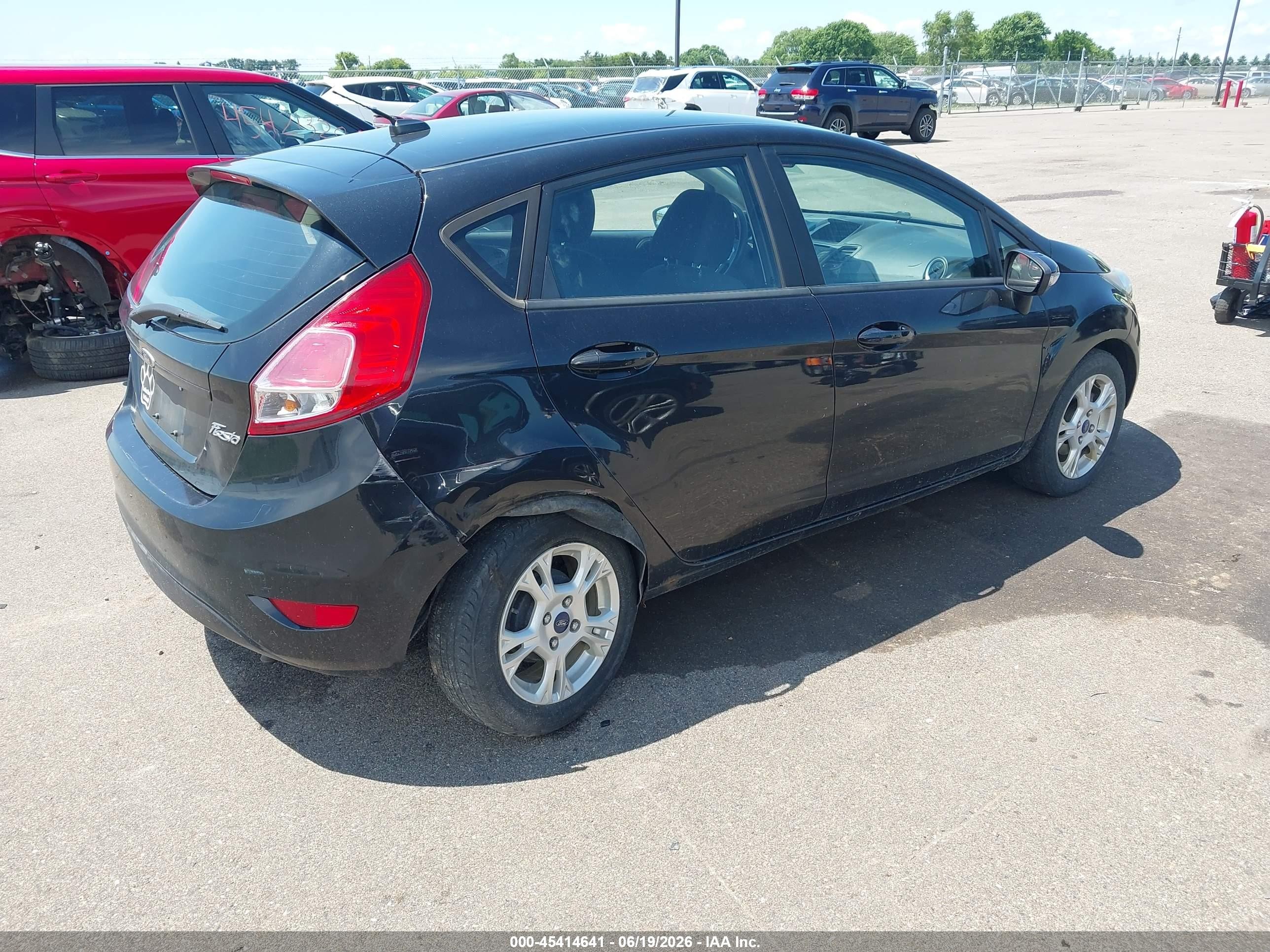 2015 Ford Fiesta Se Black vin: 3FADP4EJ1FM167517