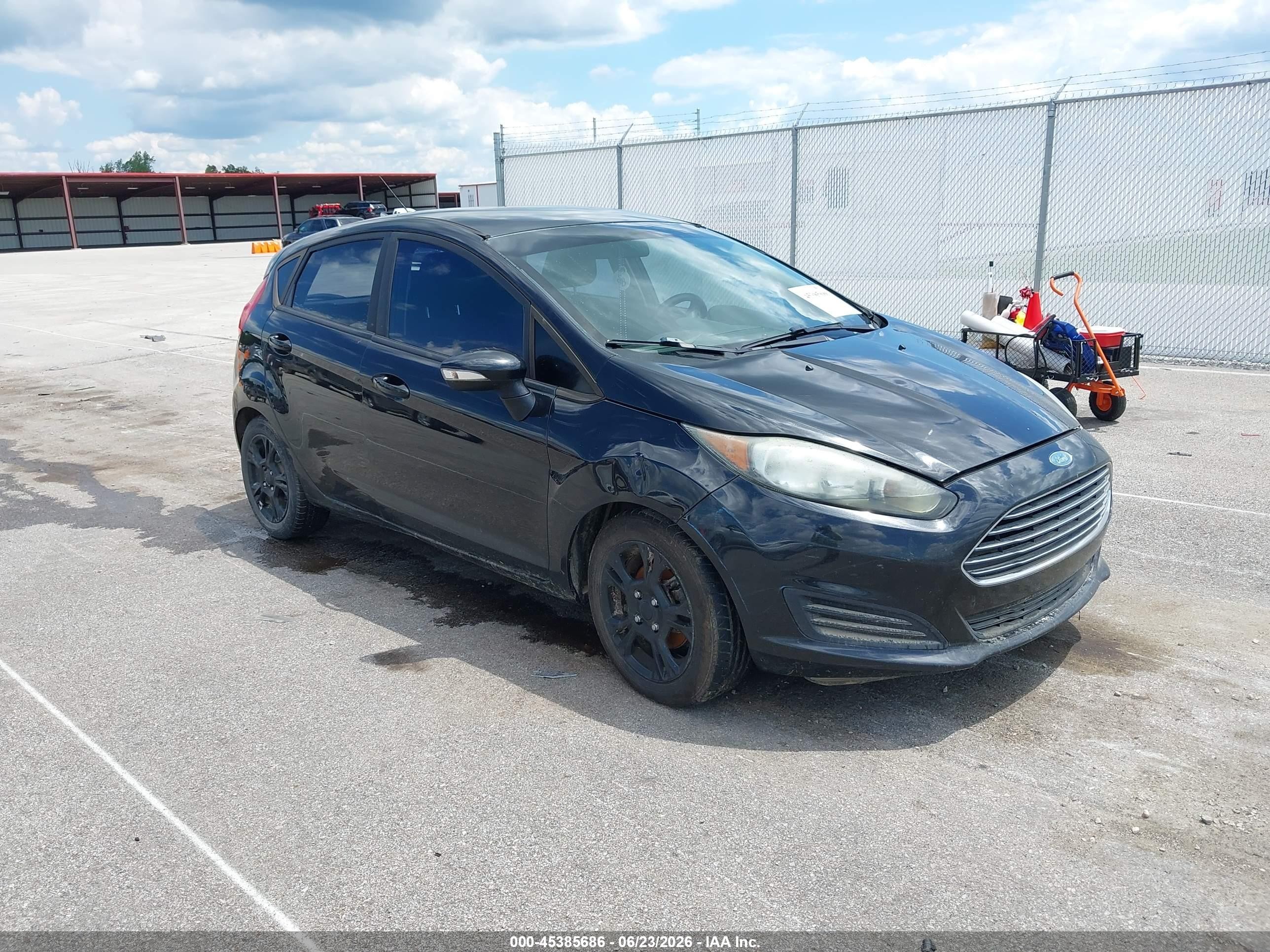 2015 Ford Fiesta Se Black vin: 3FADP4EJ1FM208096