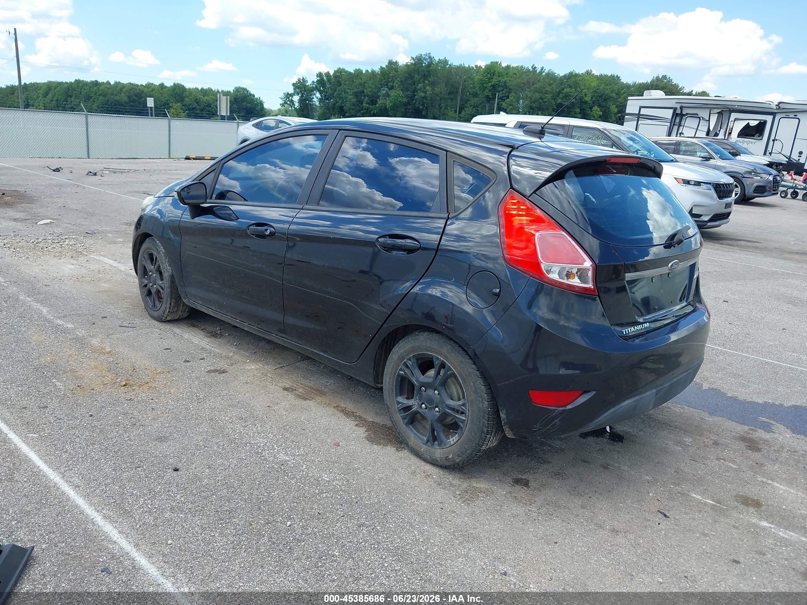 2015 Ford Fiesta Se Black vin: 3FADP4EJ1FM208096