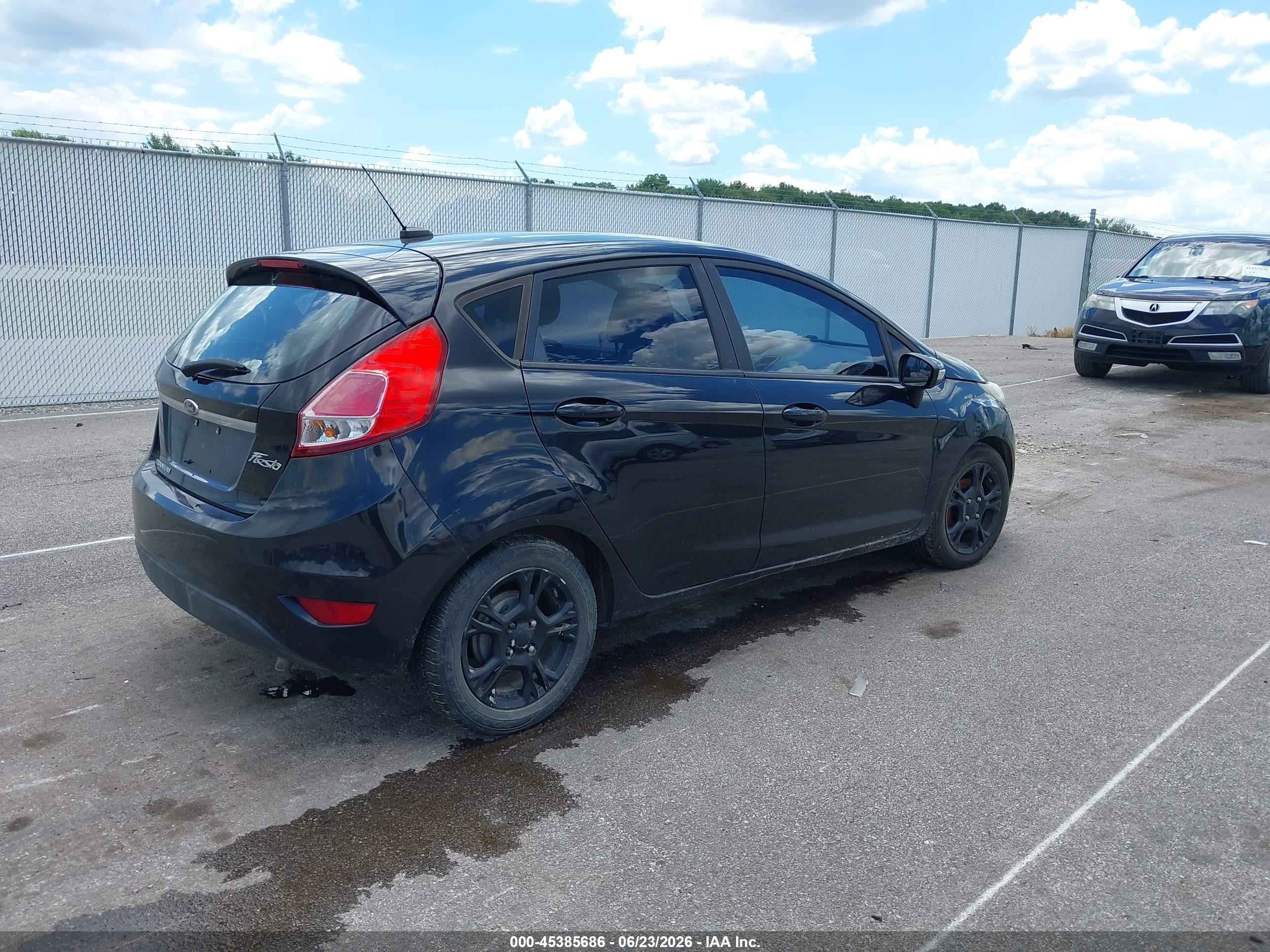 2015 Ford Fiesta Se Black vin: 3FADP4EJ1FM208096
