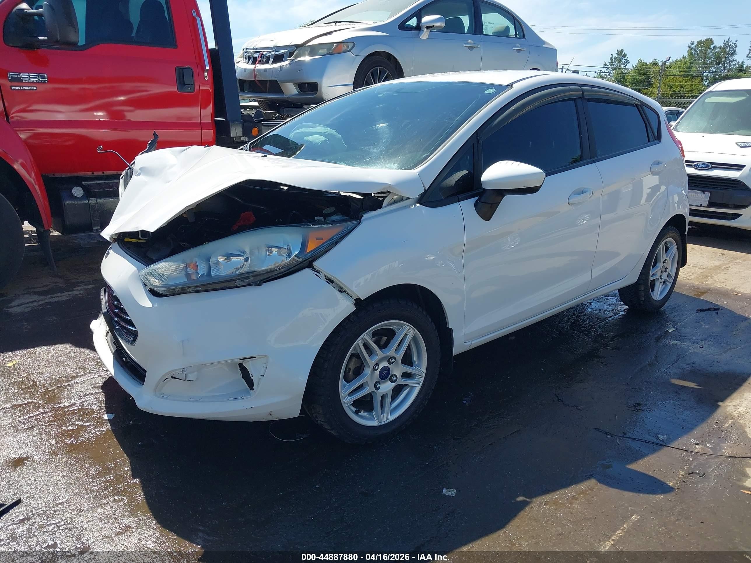 2018 Ford Fiesta Se White vin: 3FADP4EJ1JM110629