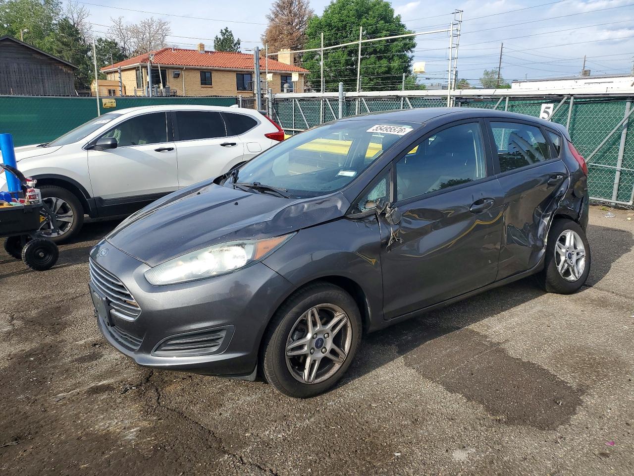 2018 Ford Fiesta Se Gray vin: 3FADP4EJ1JM112509