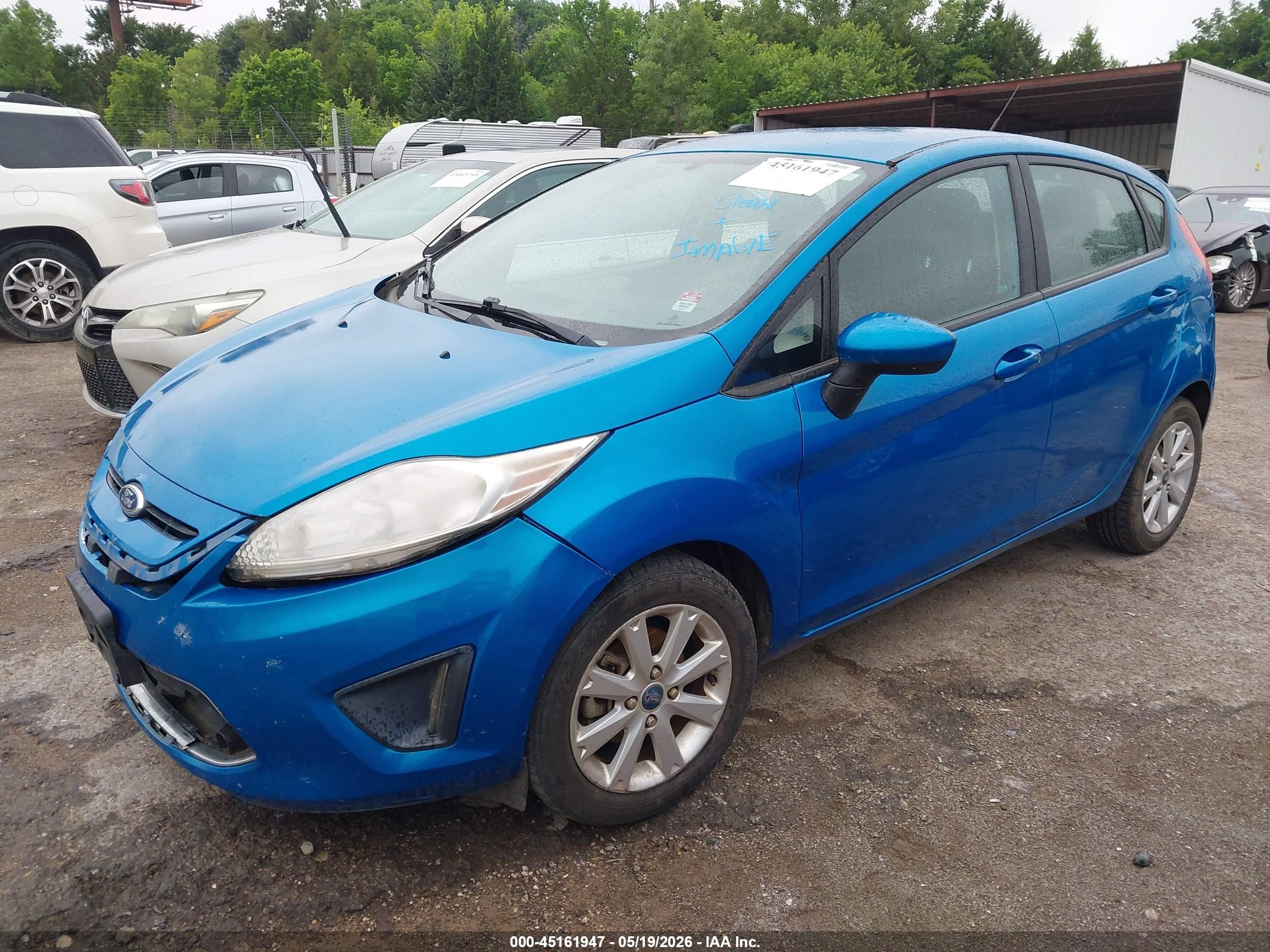 2012 Ford Fiesta Se Blue vin: 3FADP4EJ2CM102980