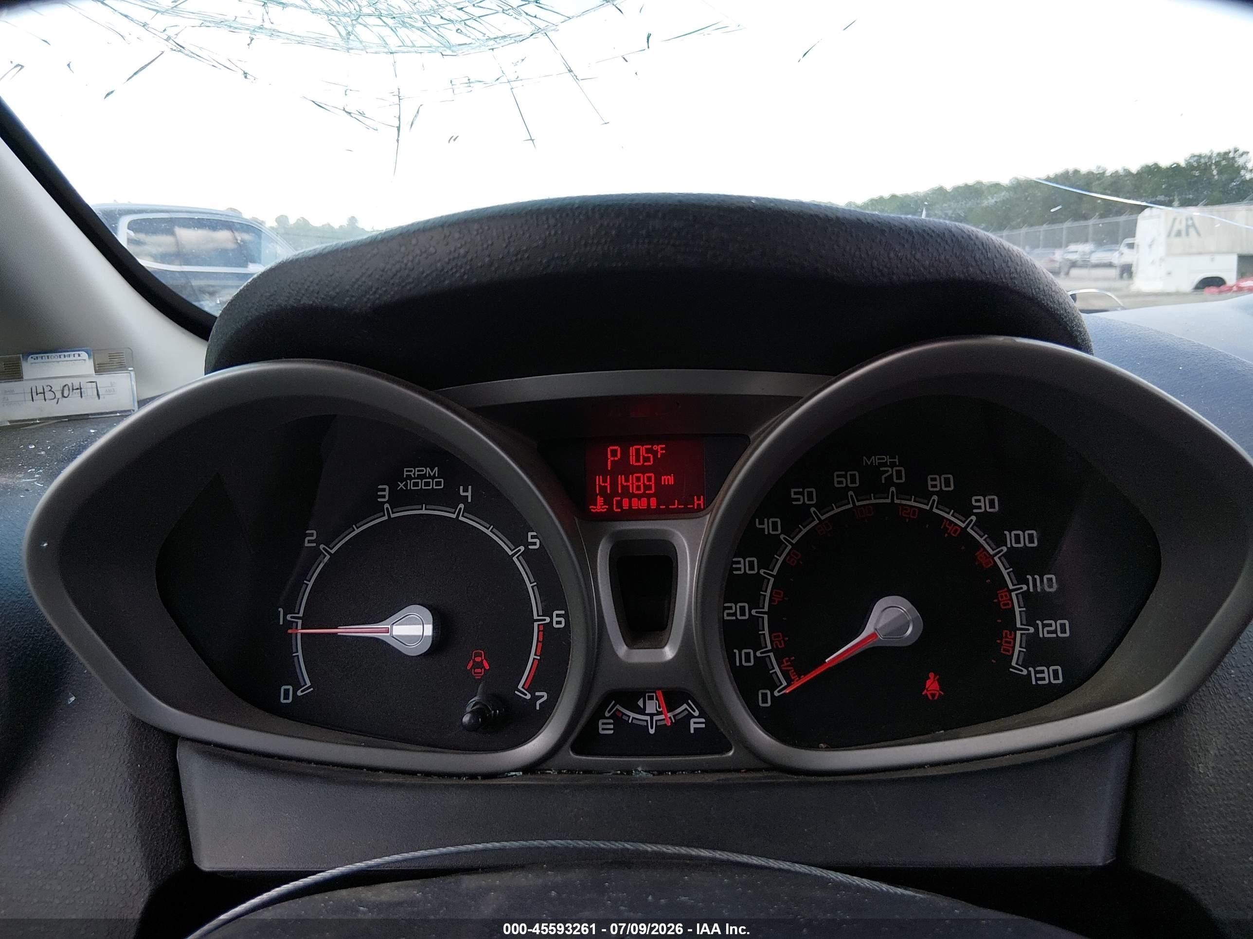 2013 Ford Fiesta Se White vin: 3FADP4EJ2DM109820