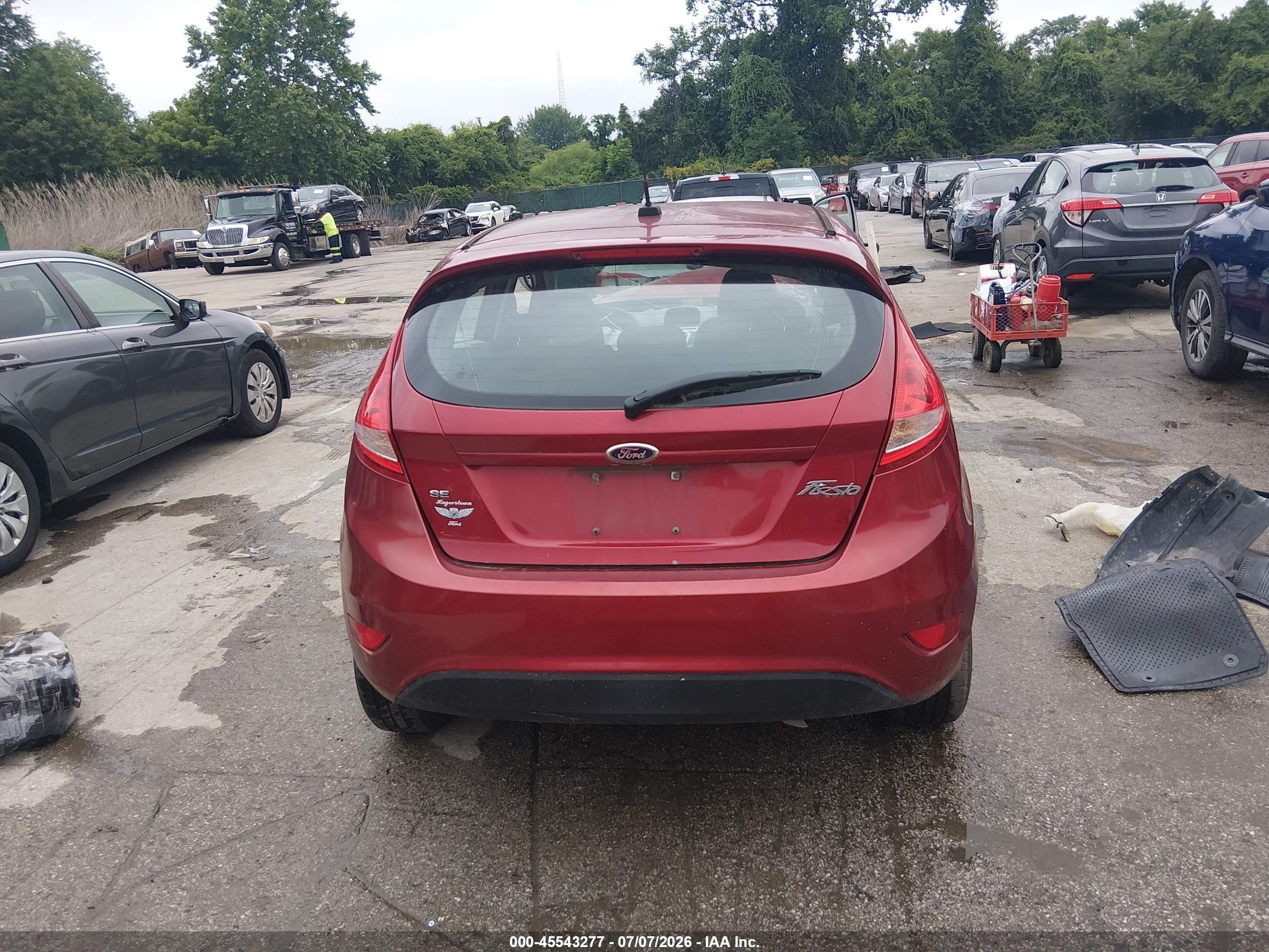 2013 Ford Fiesta Se Red vin: 3FADP4EJ2DM199485