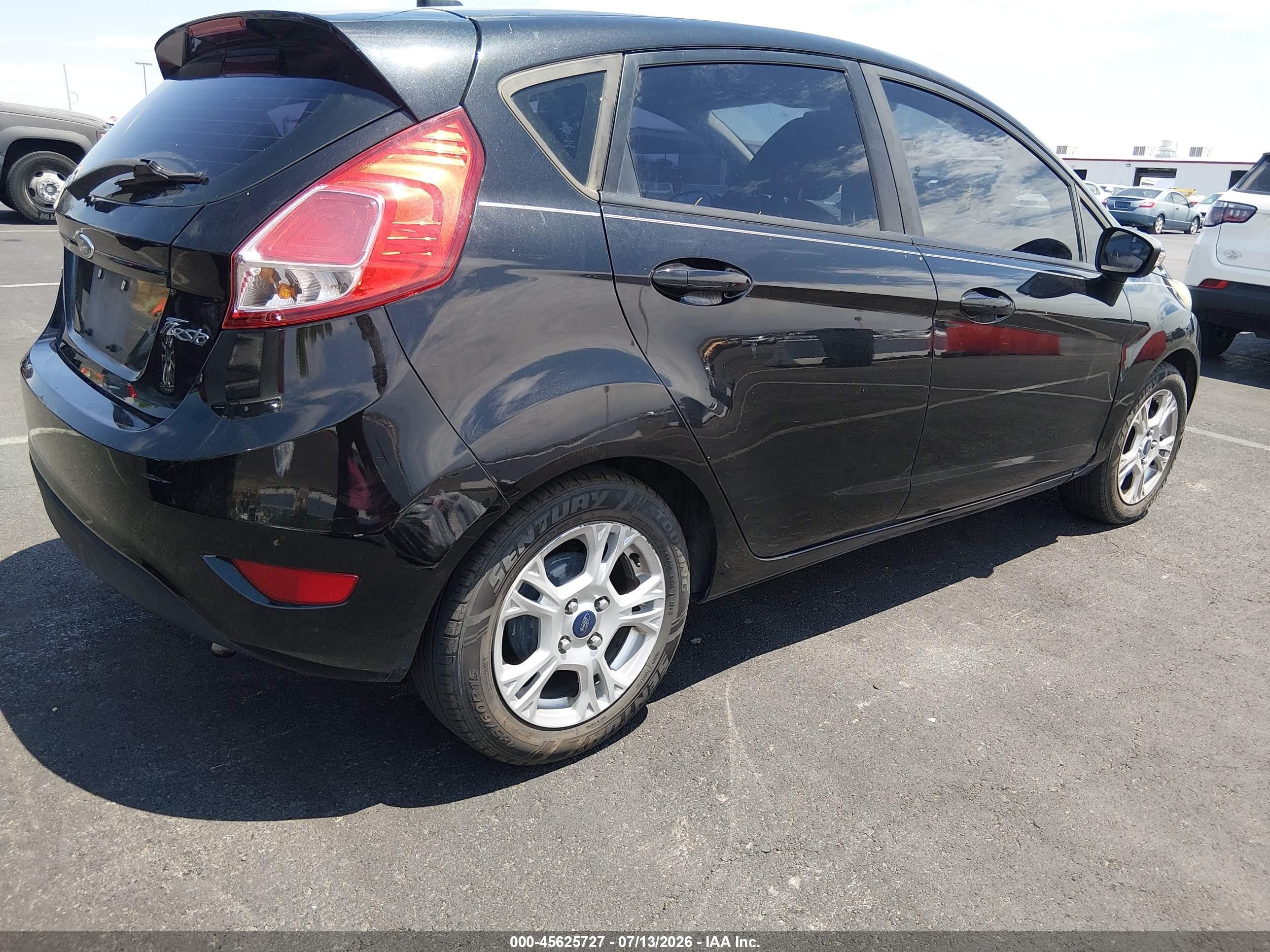 2014 Ford Fiesta Se Black vin: 3FADP4EJ2EM148618