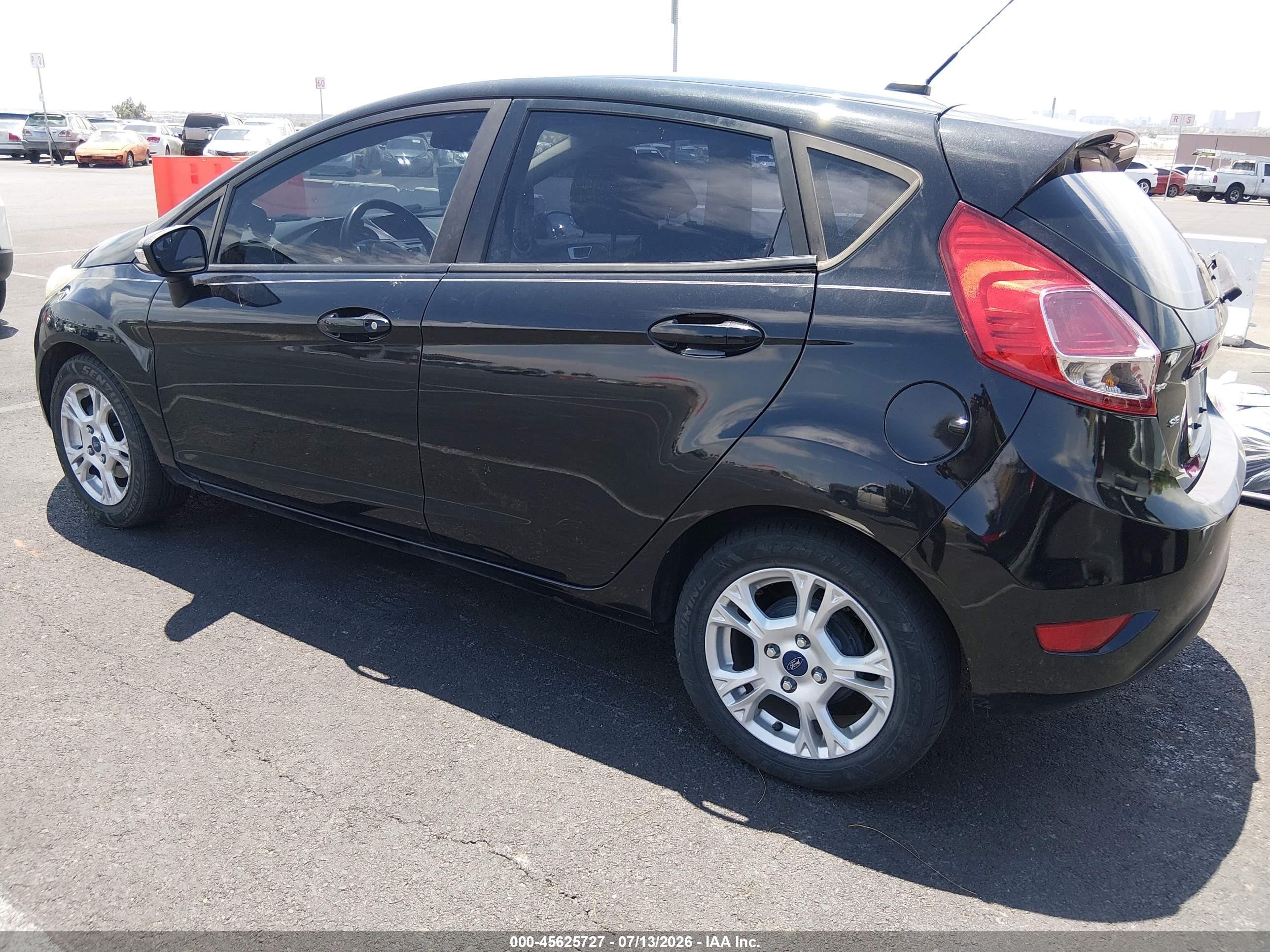 2014 Ford Fiesta Se Black vin: 3FADP4EJ2EM148618
