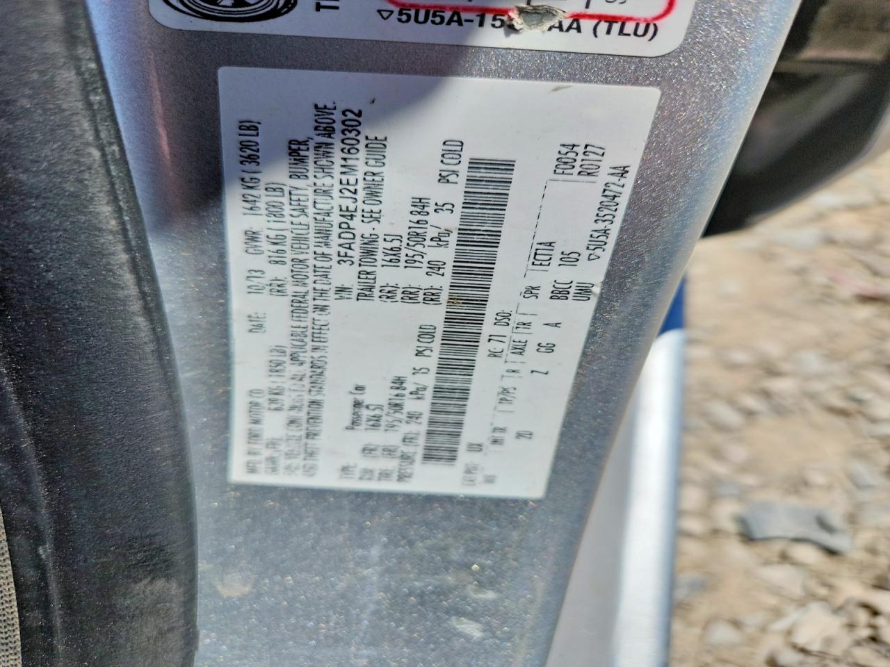 2014 Ford Fiesta Se Silver vin: 3FADP4EJ2EM160302