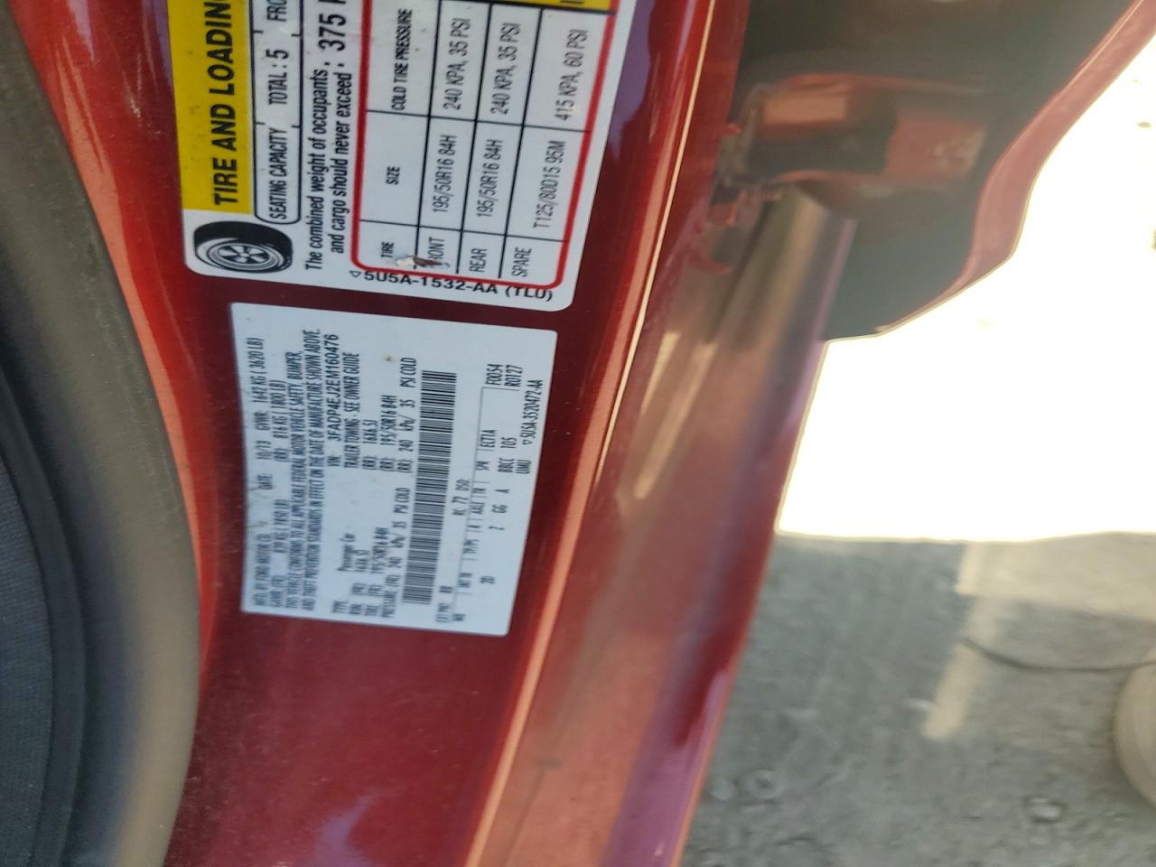 2014 Ford Fiesta Se Red vin: 3FADP4EJ2EM160476