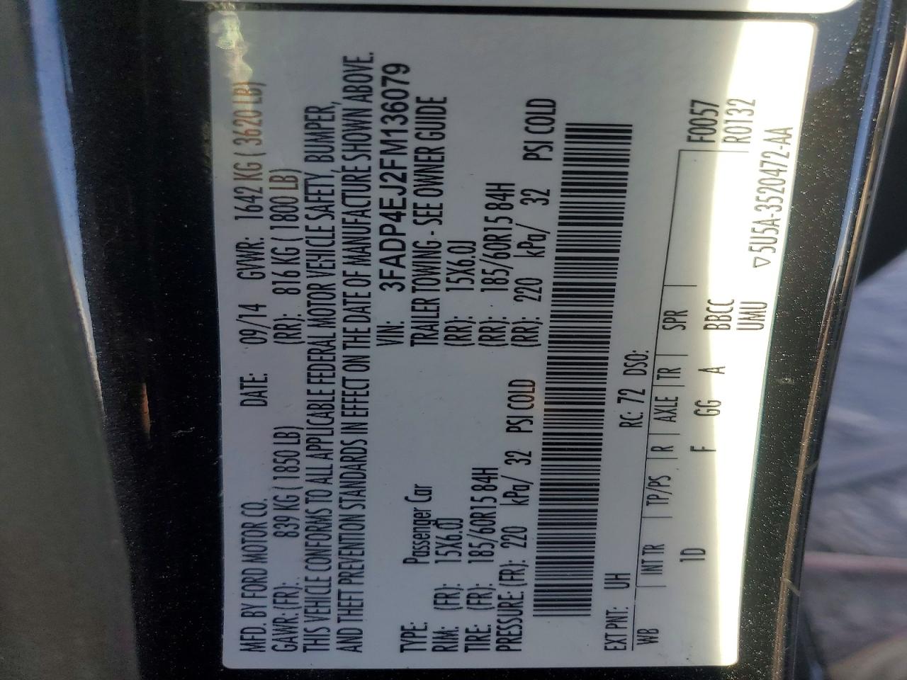 2015 Ford Fiesta Se Black vin: 3FADP4EJ2FM136079