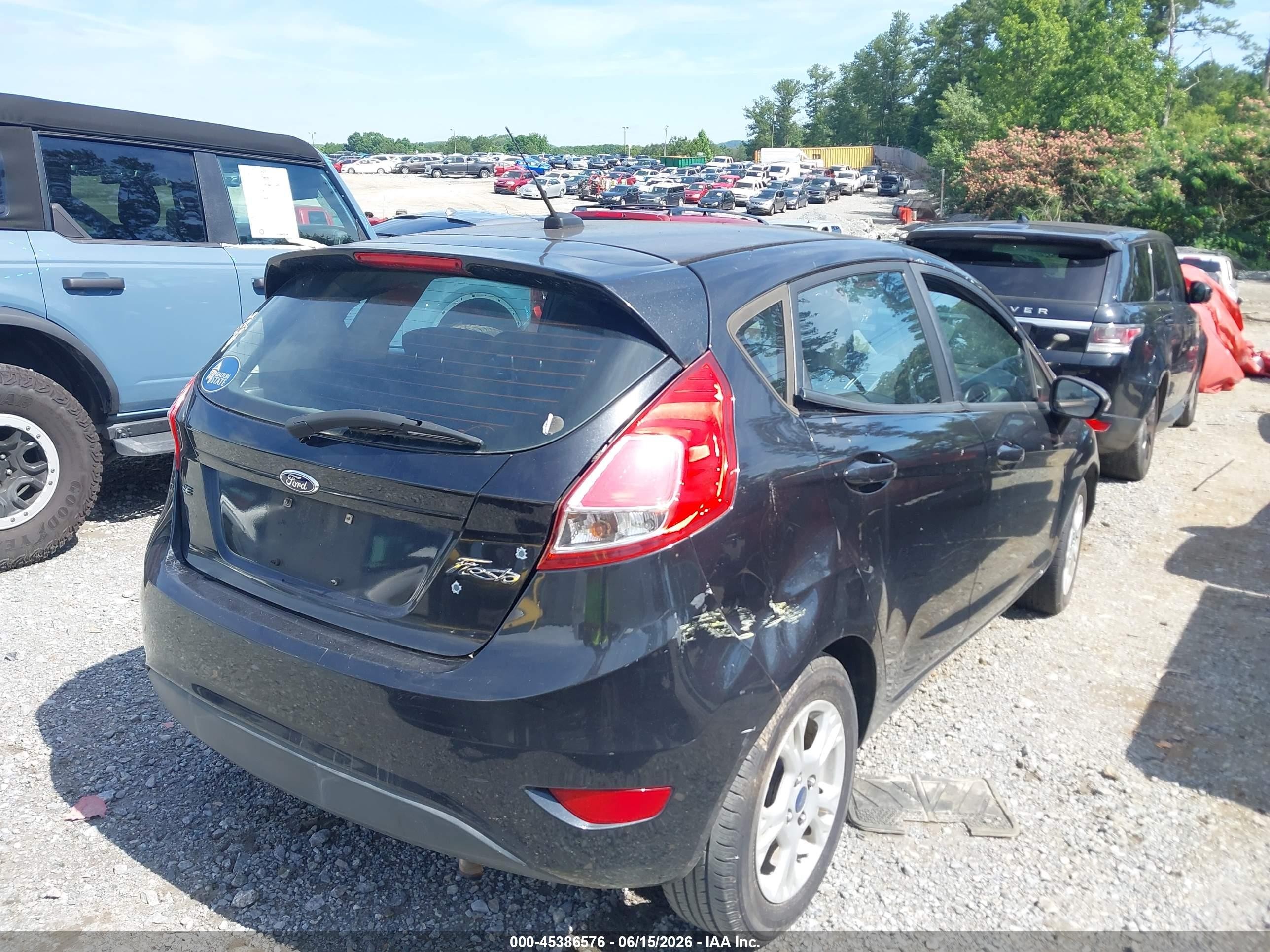 2015 Ford Fiesta Se Black vin: 3FADP4EJ2FM208589