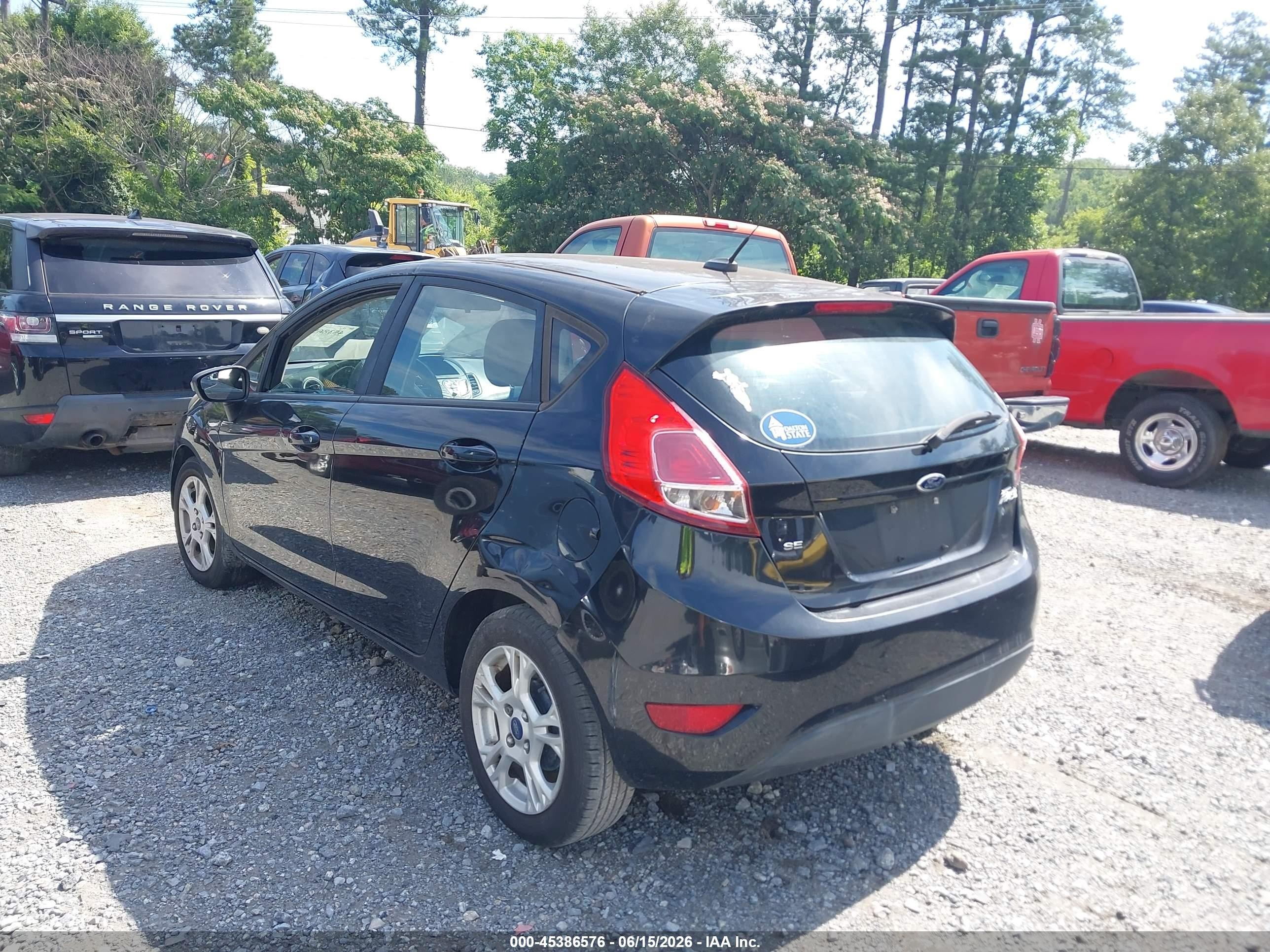 2015 Ford Fiesta Se Black vin: 3FADP4EJ2FM208589