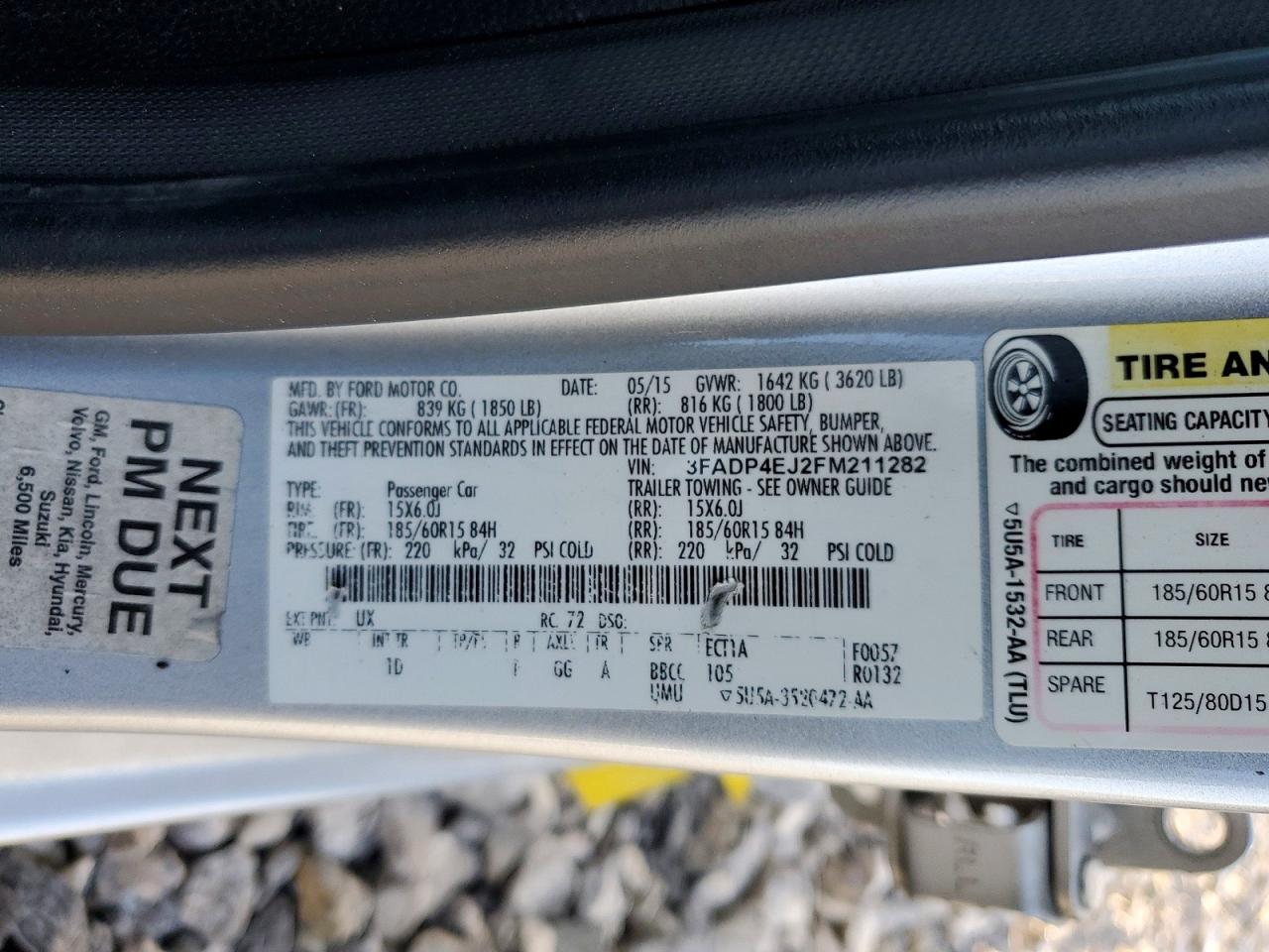 2015 Ford Fiesta Se Серебряный vin: 3FADP4EJ2FM211282