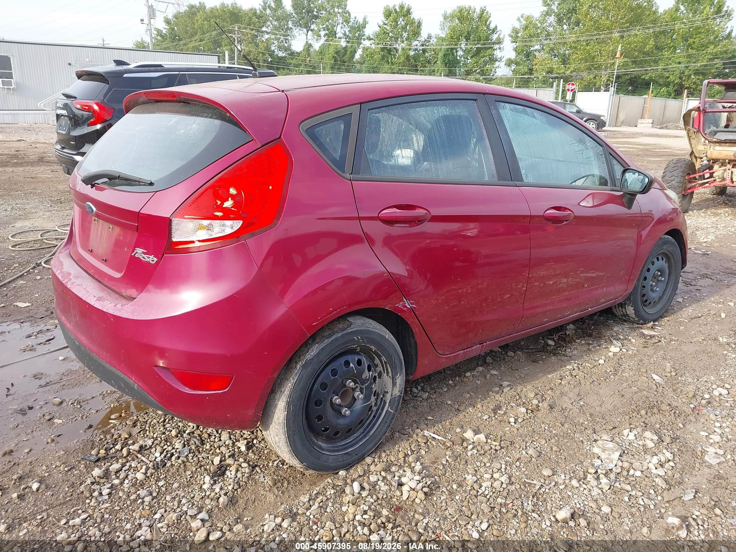 2011 Ford Fiesta Se Maroon vin: 3FADP4EJ3BM216453