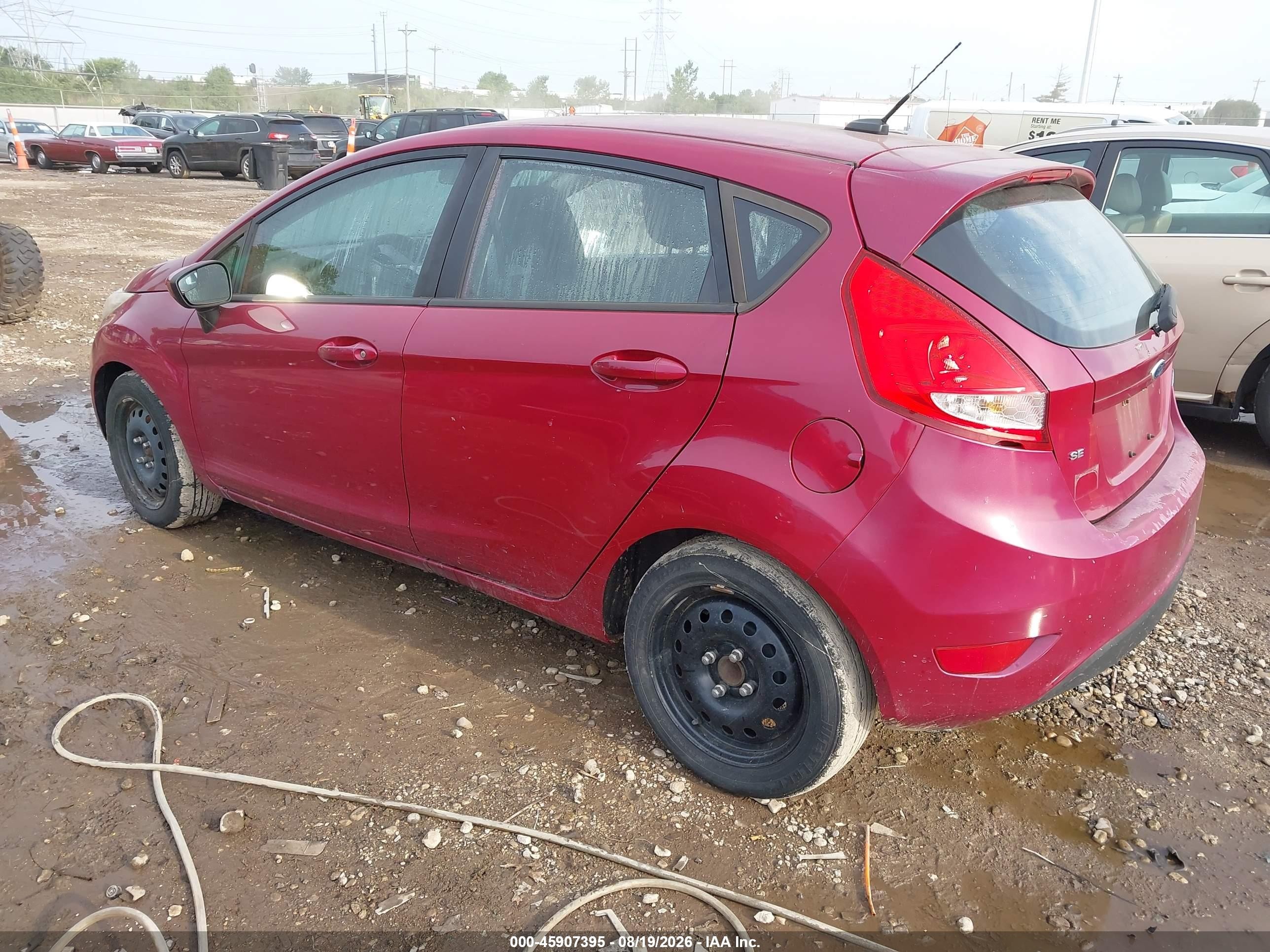 2011 Ford Fiesta Se Maroon vin: 3FADP4EJ3BM216453