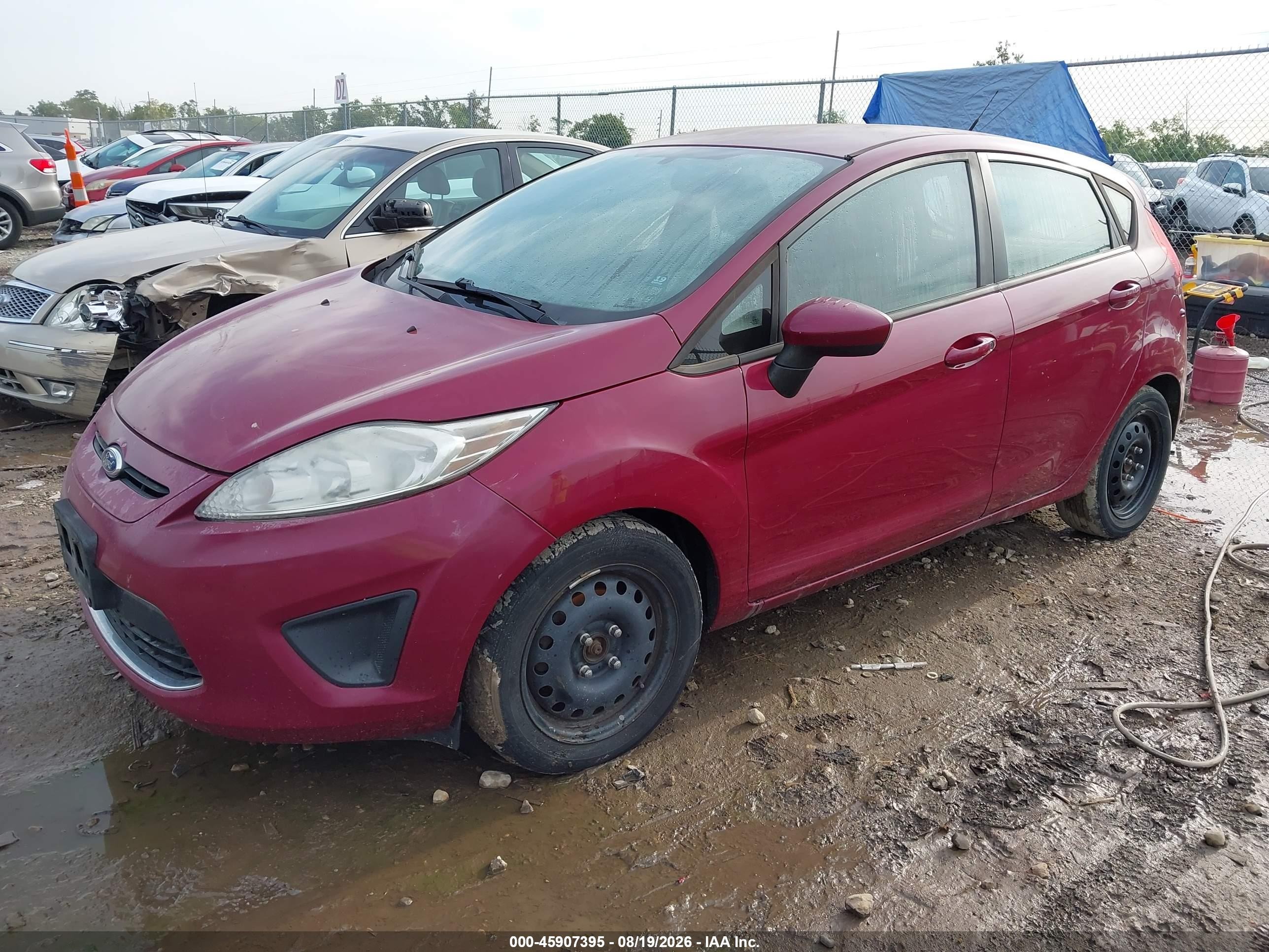 2011 Ford Fiesta Se Maroon vin: 3FADP4EJ3BM216453
