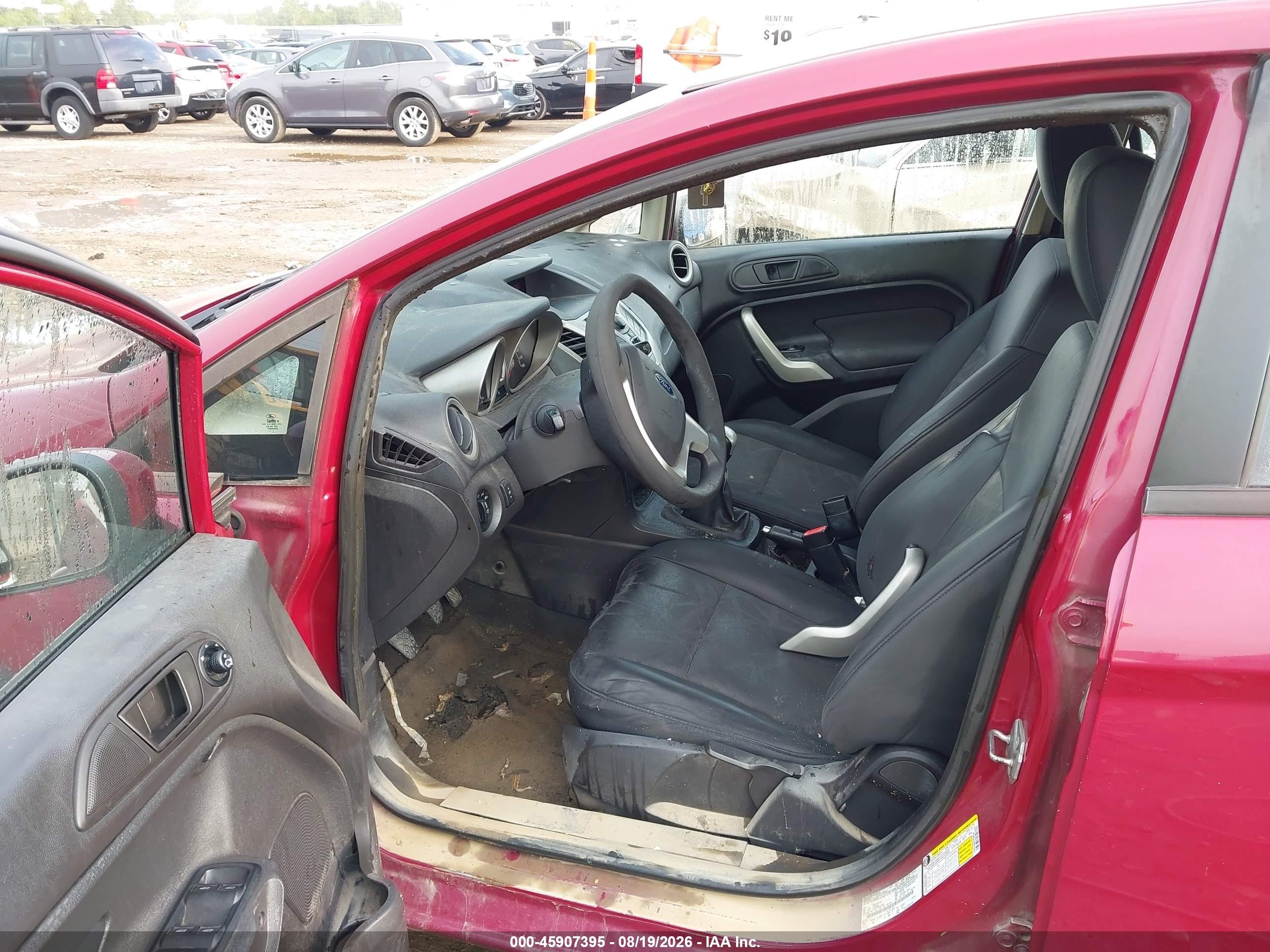 2011 Ford Fiesta Se Maroon vin: 3FADP4EJ3BM216453