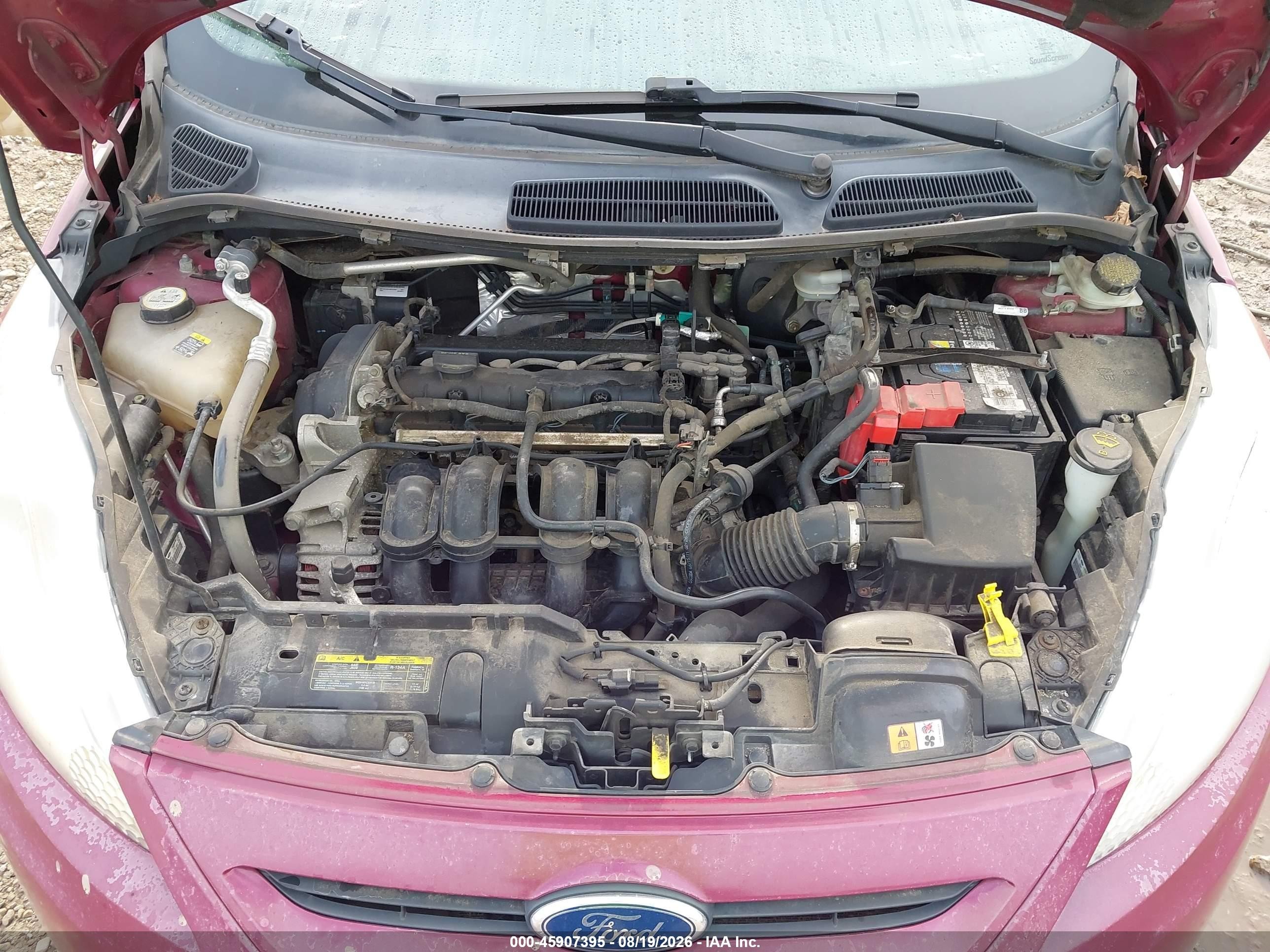 2011 Ford Fiesta Se Maroon vin: 3FADP4EJ3BM216453