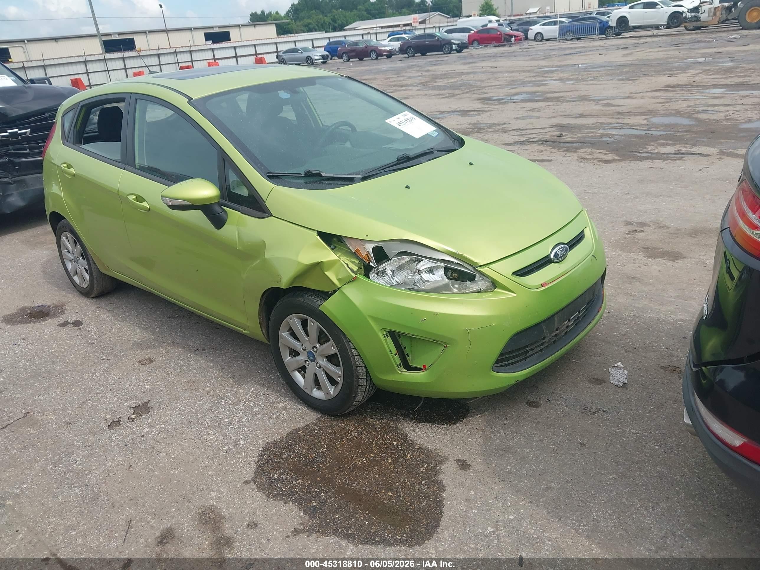2013 Ford Fiesta Se Green vin: 3FADP4EJ3DM153311