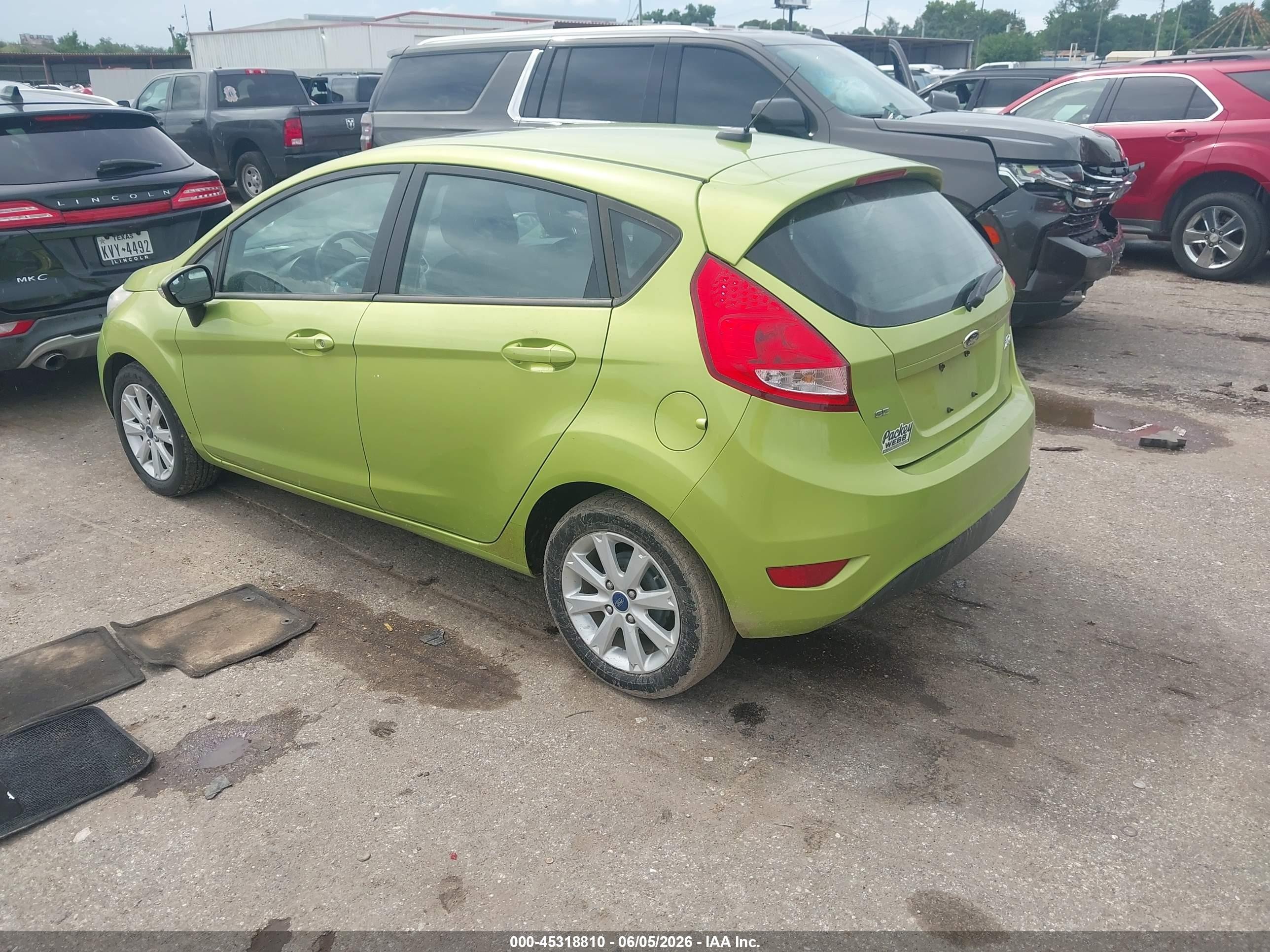 2013 Ford Fiesta Se Green vin: 3FADP4EJ3DM153311
