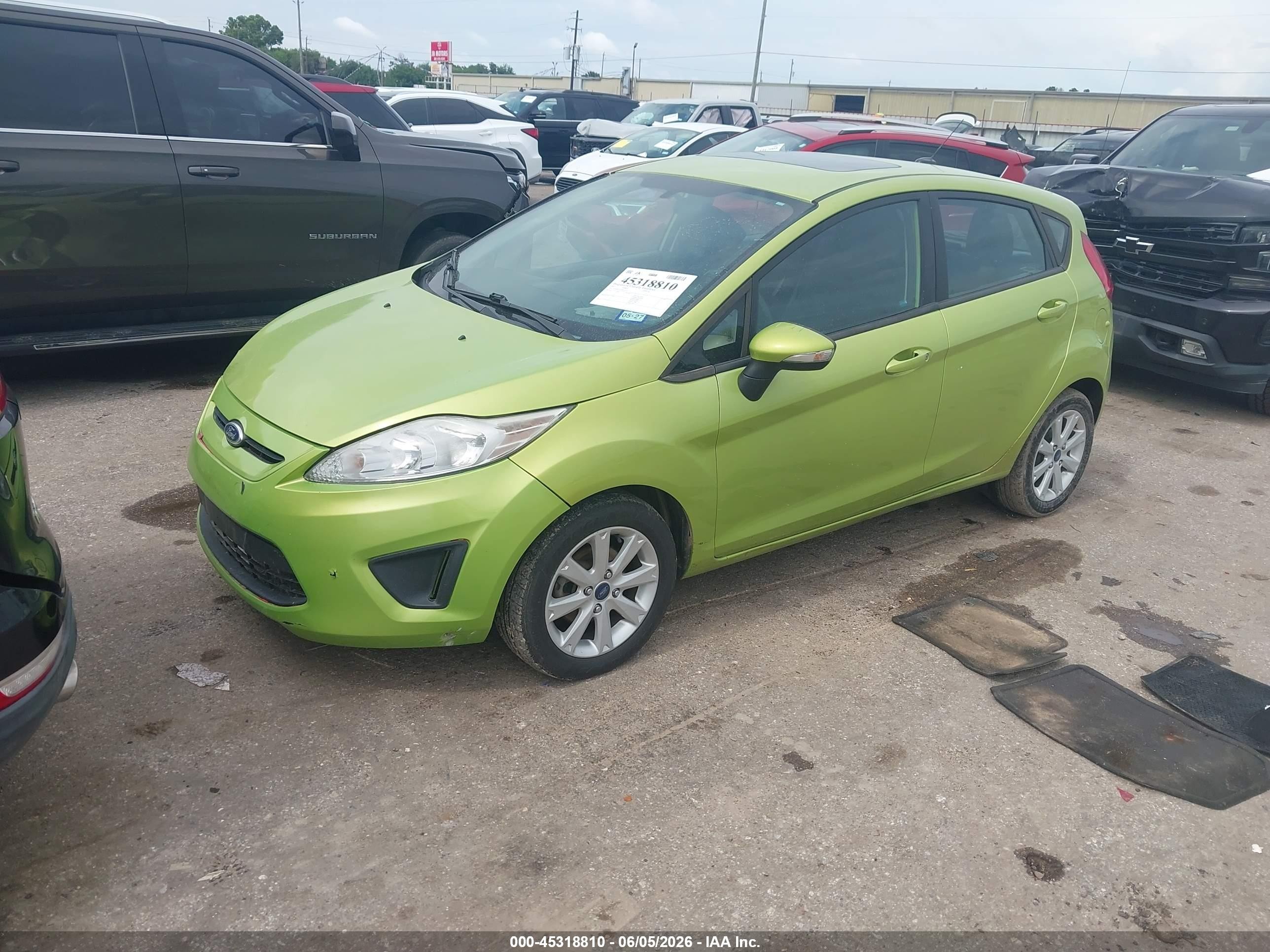 2013 Ford Fiesta Se Green vin: 3FADP4EJ3DM153311