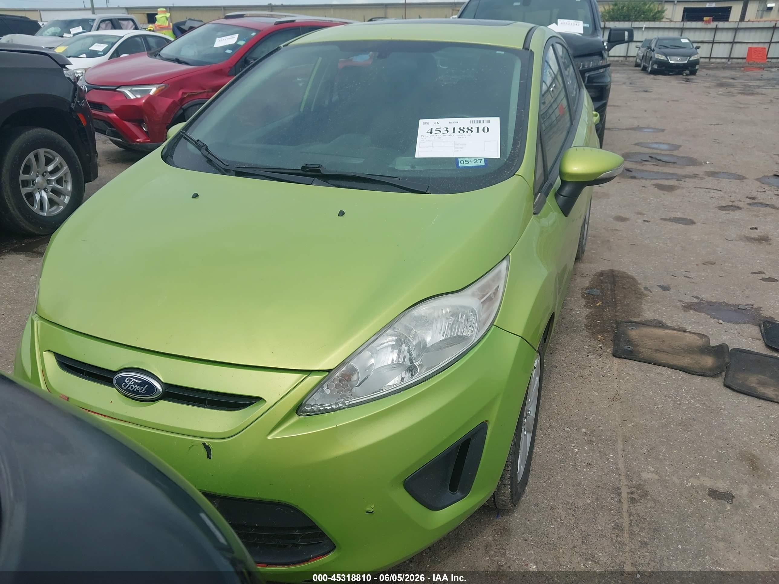 2013 Ford Fiesta Se Green vin: 3FADP4EJ3DM153311