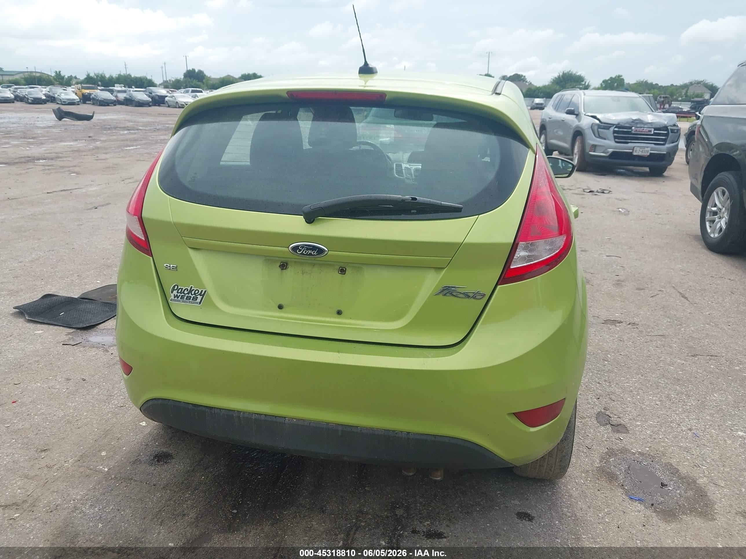 2013 Ford Fiesta Se Green vin: 3FADP4EJ3DM153311