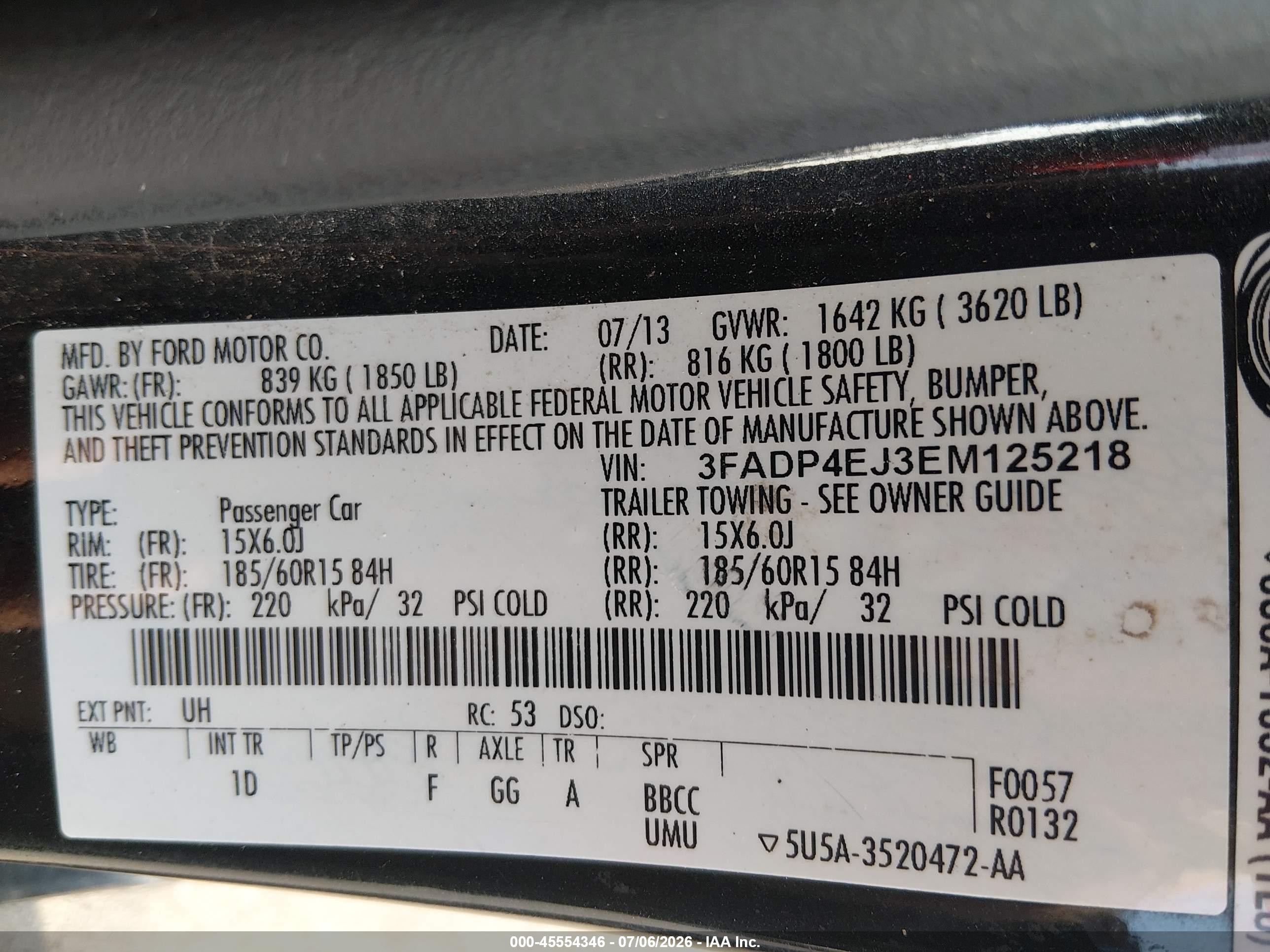 2014 Ford Fiesta Se Black vin: 3FADP4EJ3EM125218