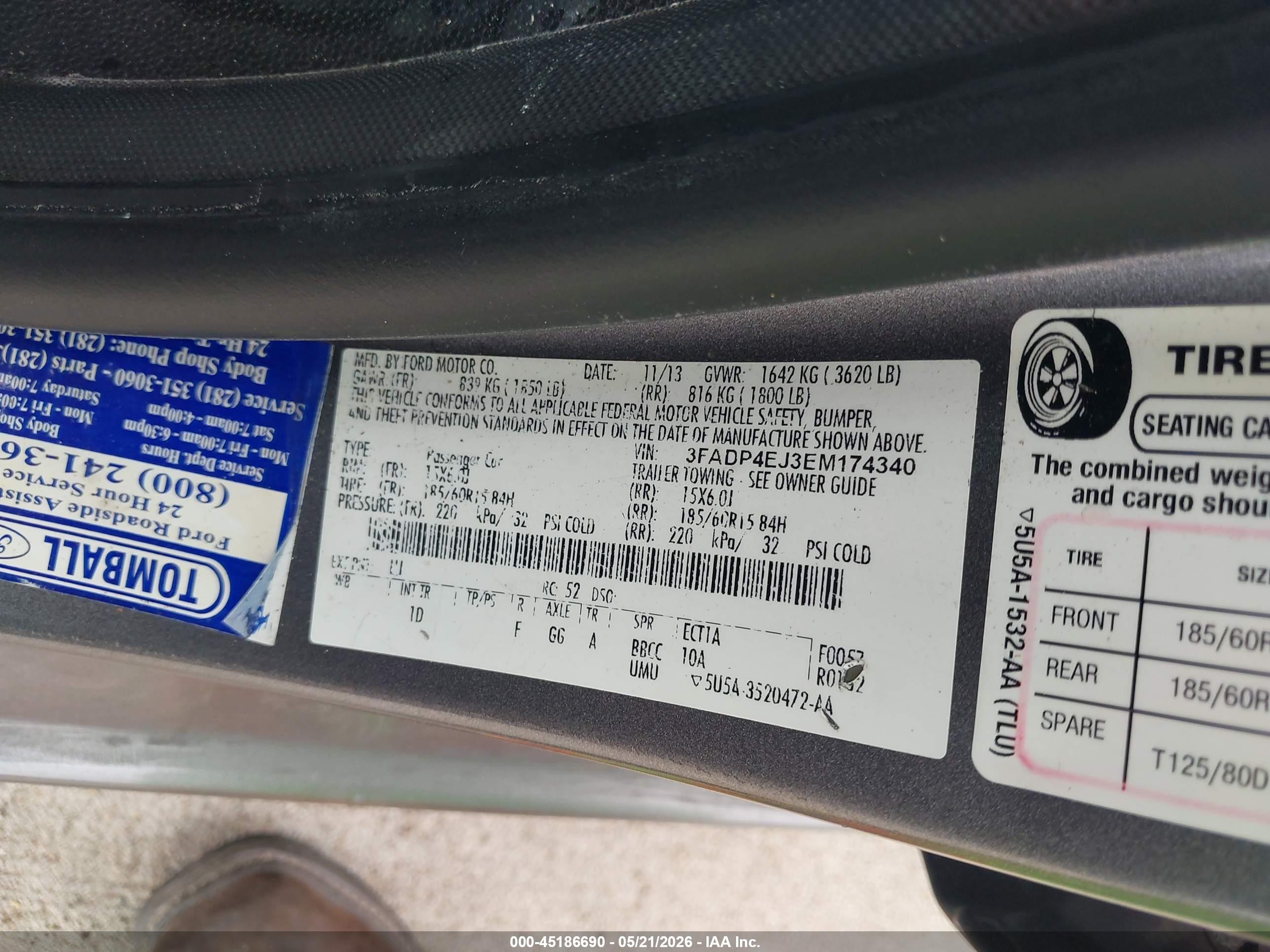 2014 Ford Fiesta Se Серый vin: 3FADP4EJ3EM174340