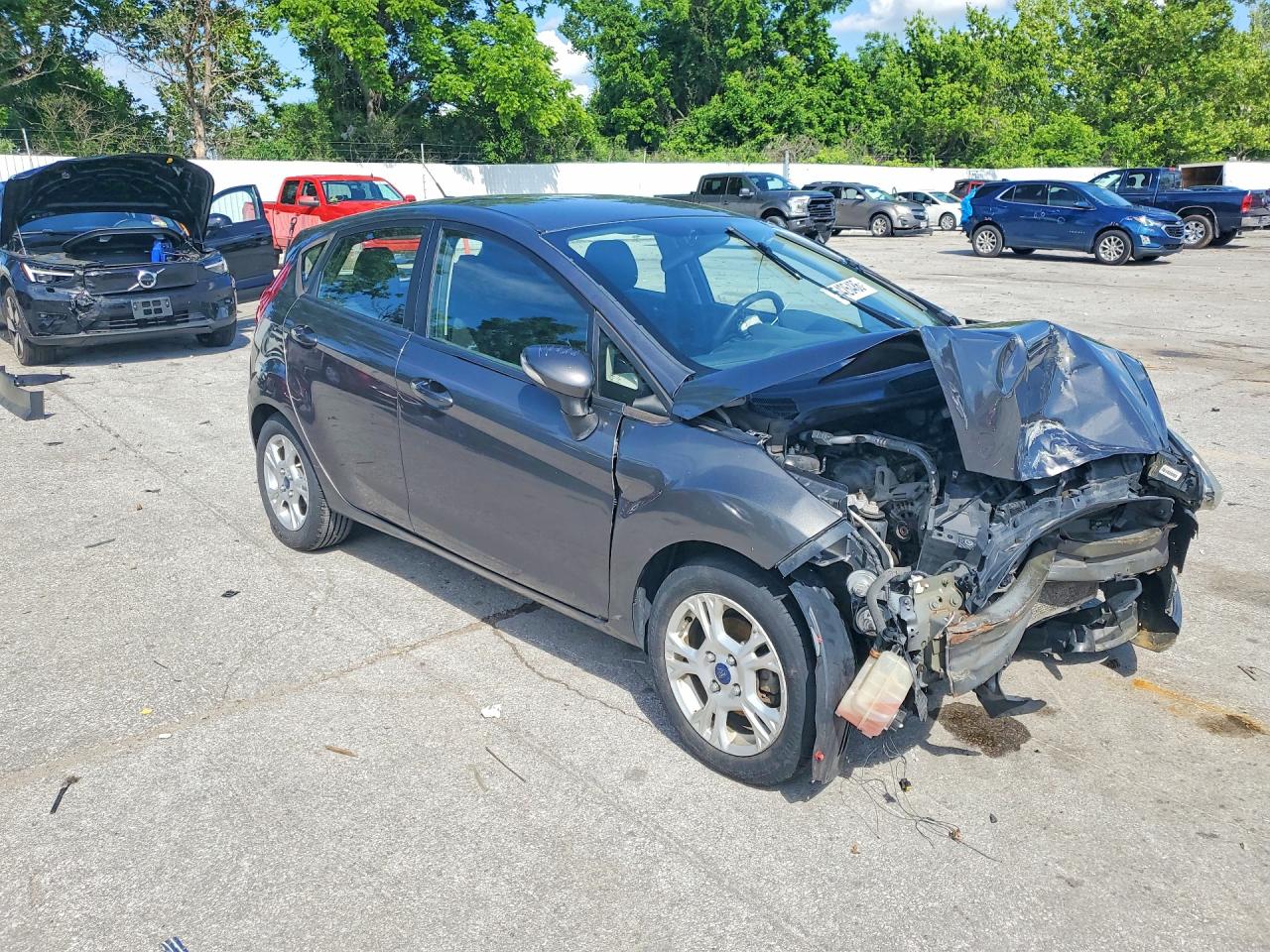 2015 Ford Fiesta Se Gray vin: 3FADP4EJ3FM118514