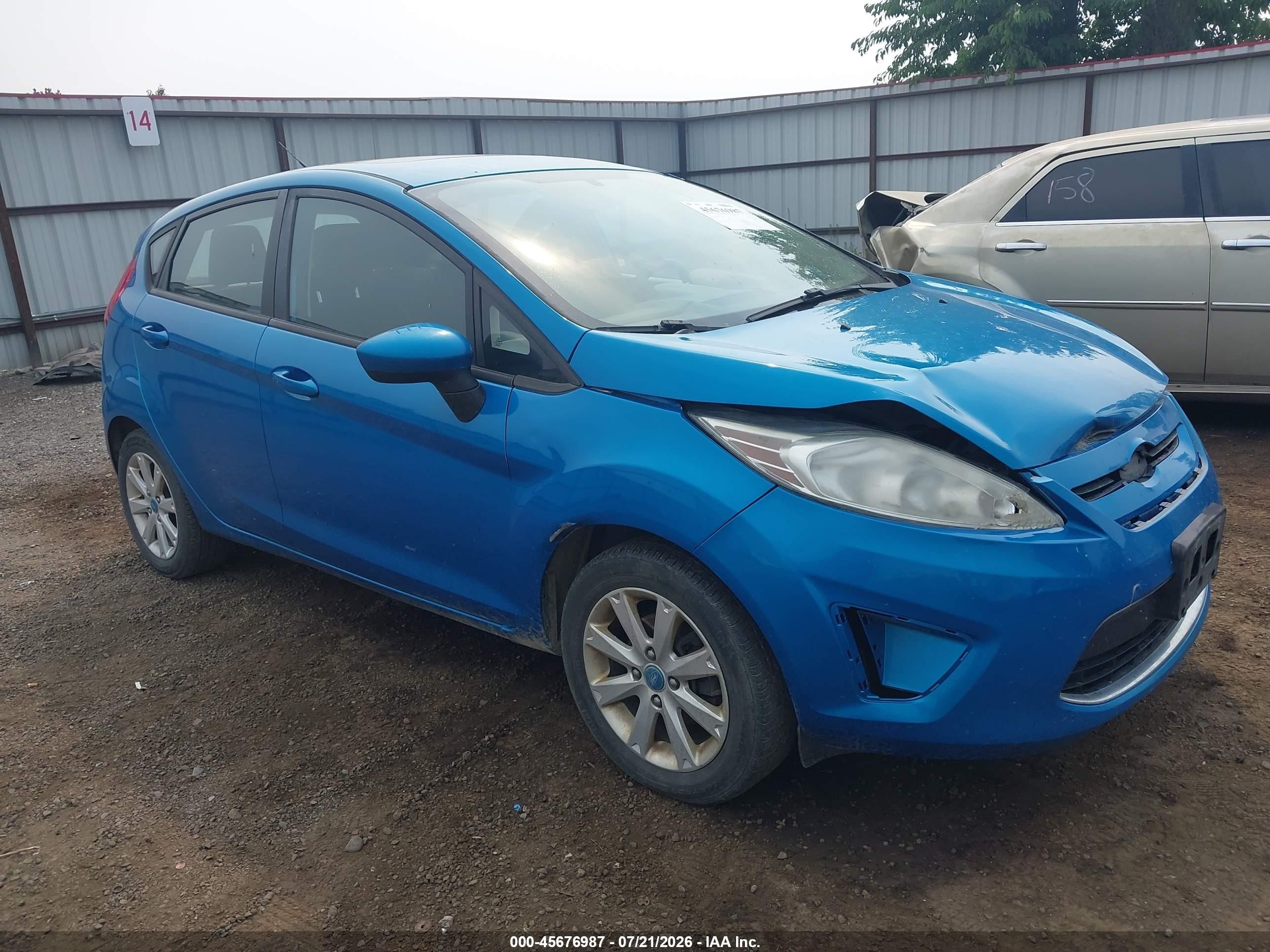 2012 Ford Fiesta Se Light Blue vin: 3FADP4EJ4CM140923