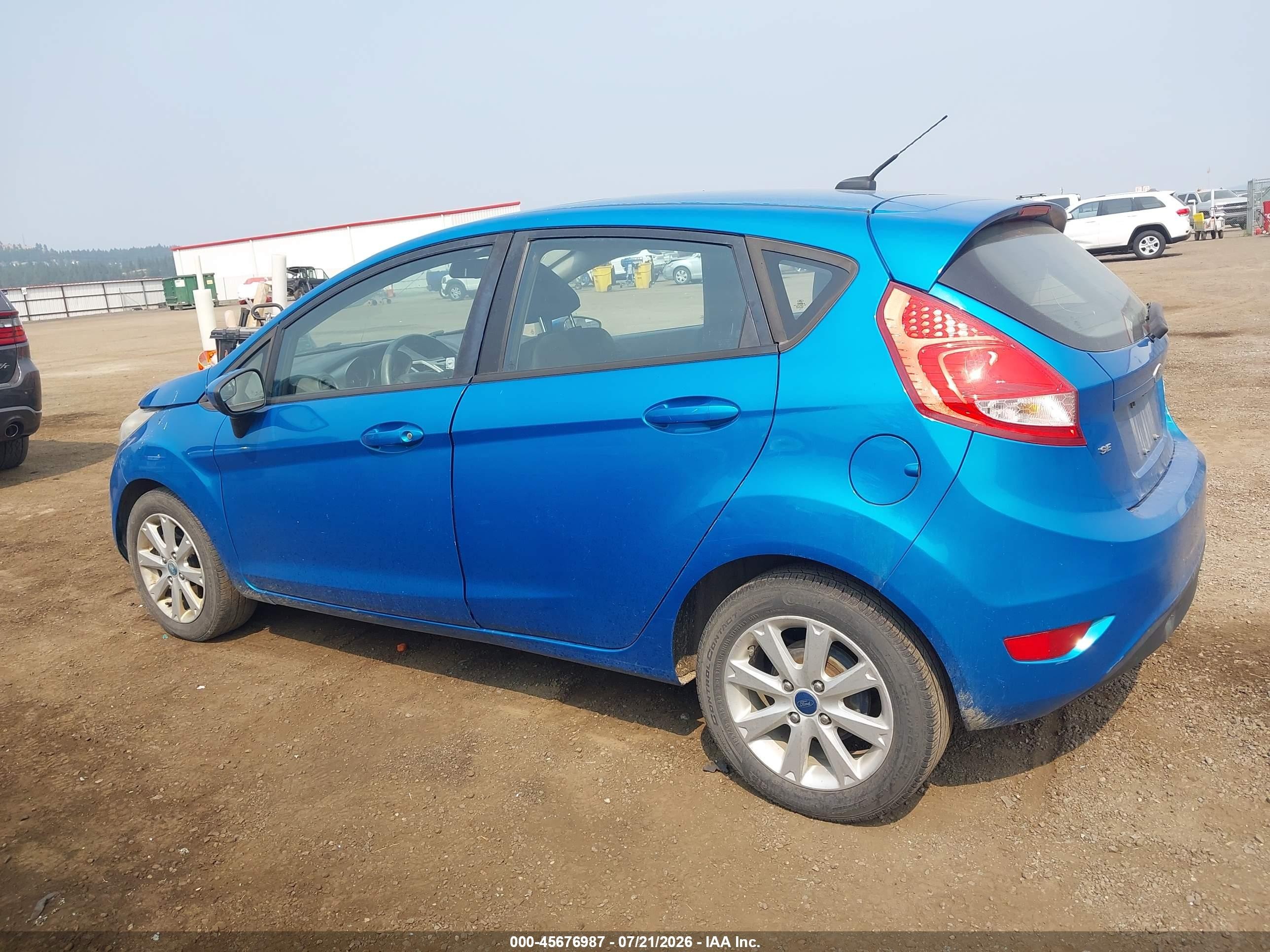 2012 Ford Fiesta Se Light Blue vin: 3FADP4EJ4CM140923