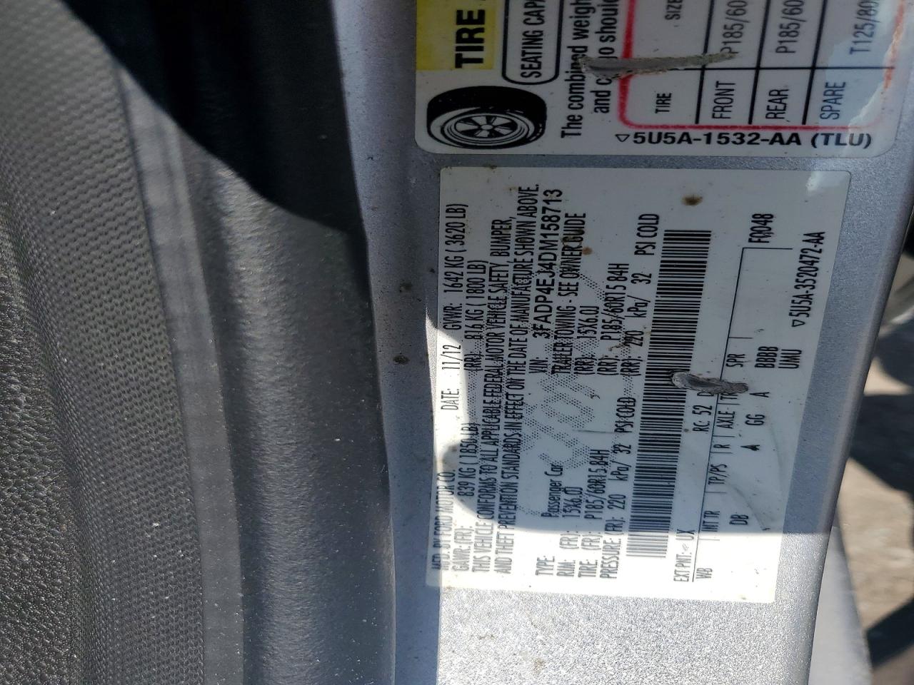 2013 Ford Fiesta Se Серебряный vin: 3FADP4EJ4DM158713
