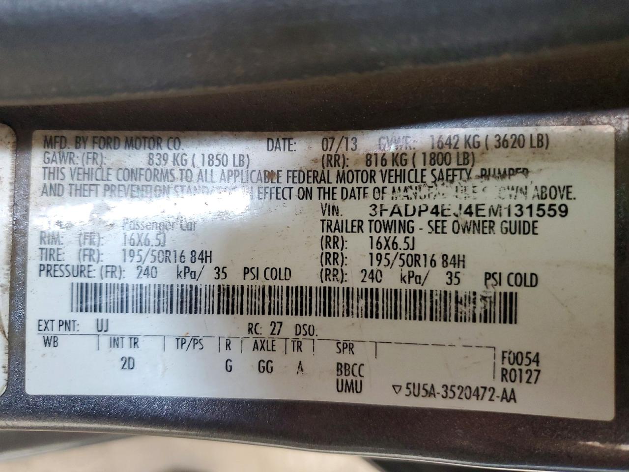2014 Ford Fiesta Se Серебряный vin: 3FADP4EJ4EM131559
