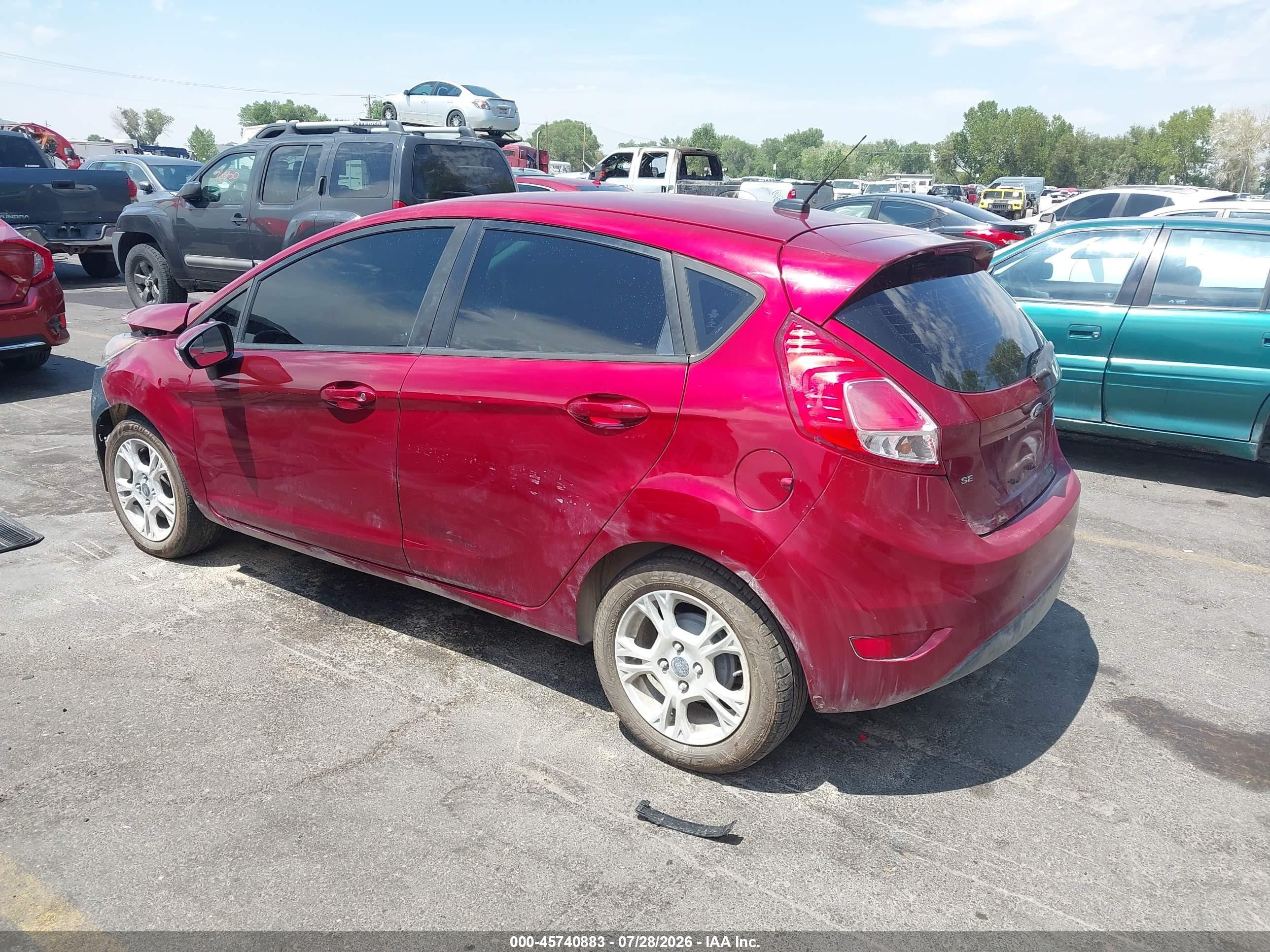 2014 Ford Fiesta Se Red vin: 3FADP4EJ4EM243715