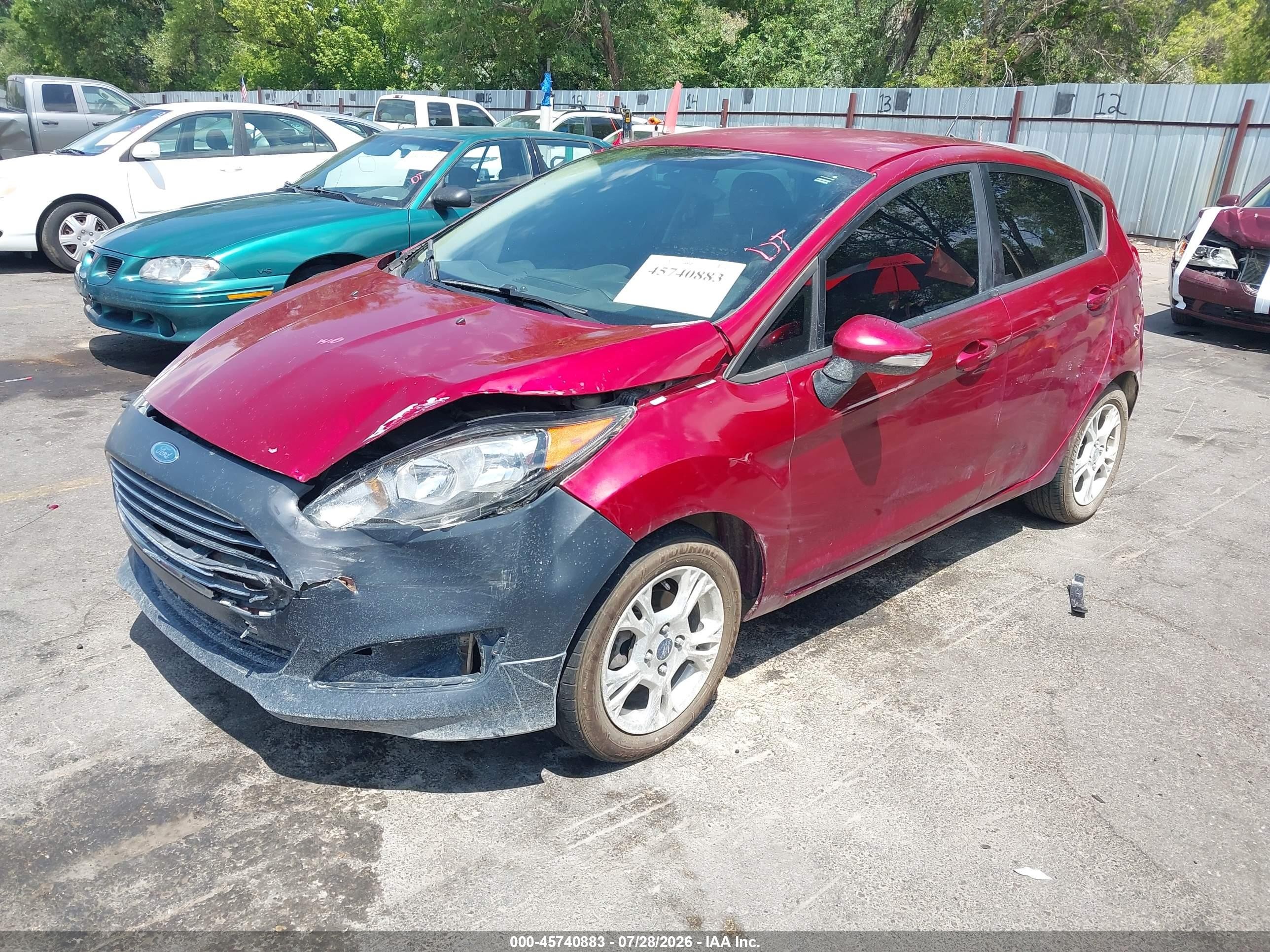 2014 Ford Fiesta Se Red vin: 3FADP4EJ4EM243715