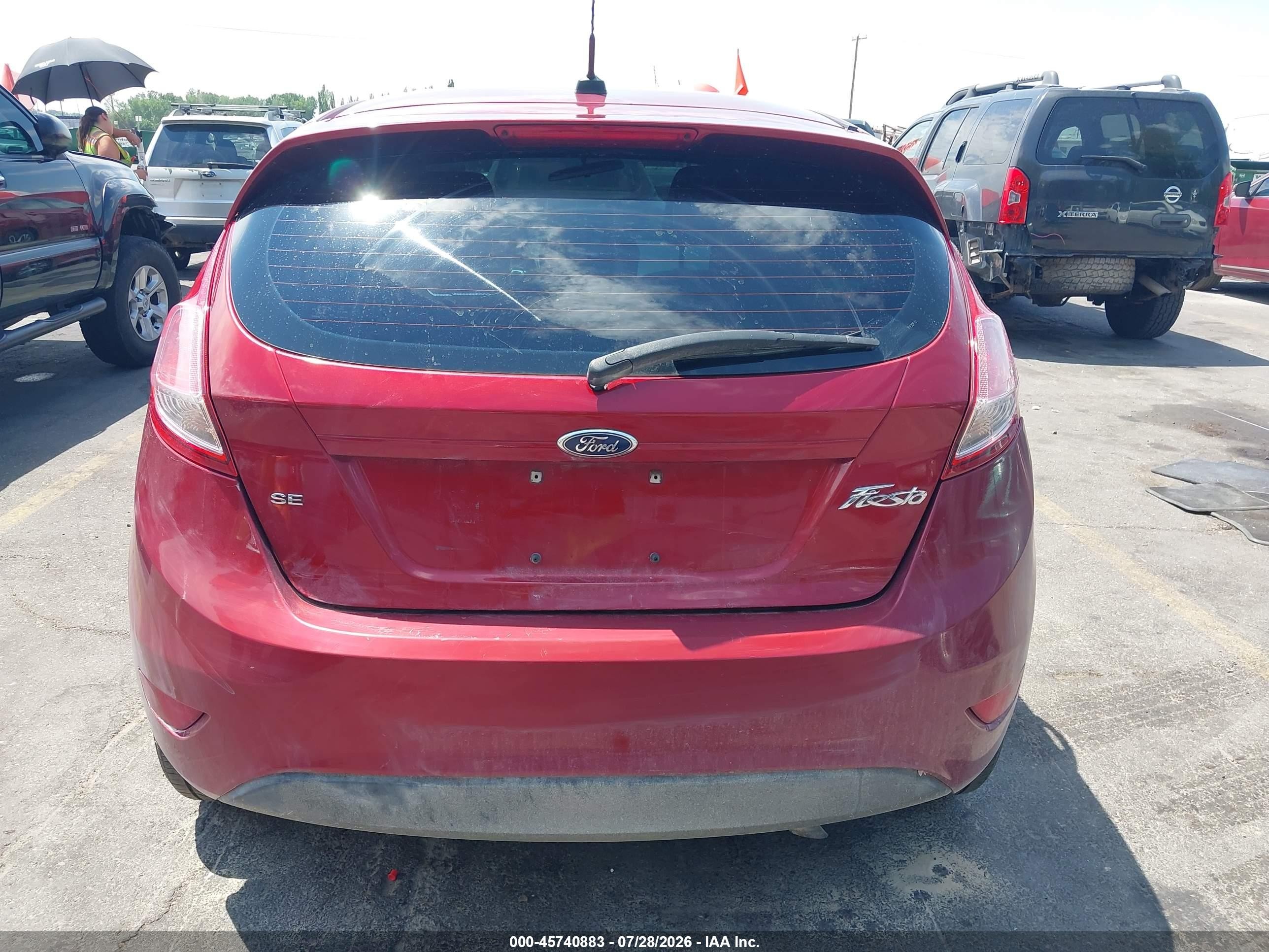 2014 Ford Fiesta Se Red vin: 3FADP4EJ4EM243715