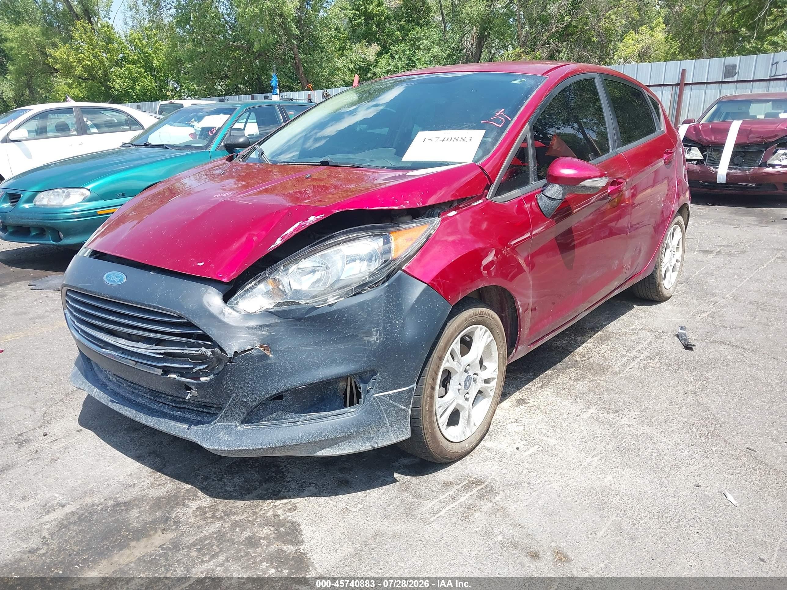 2014 Ford Fiesta Se Red vin: 3FADP4EJ4EM243715