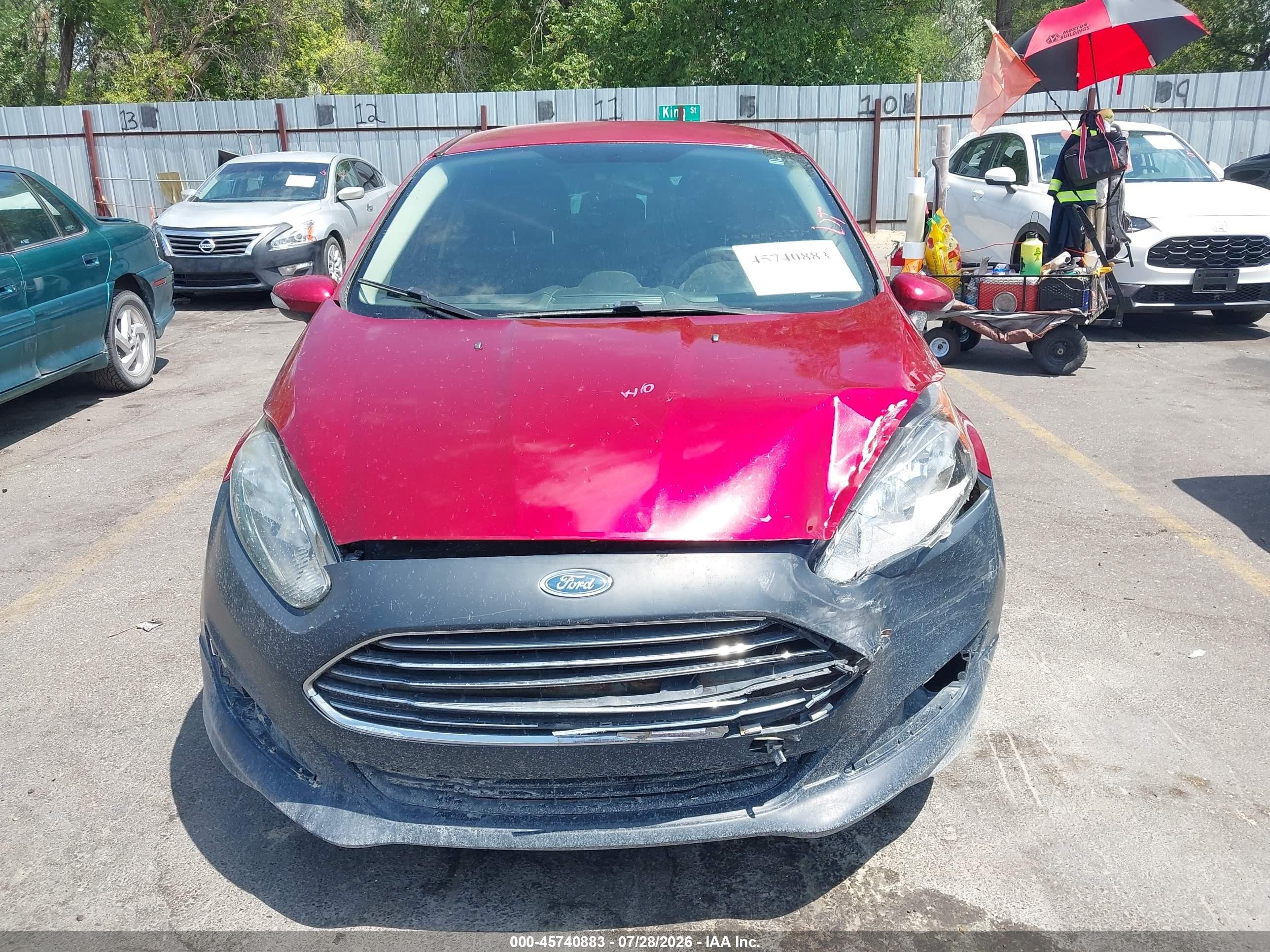 2014 Ford Fiesta Se Red vin: 3FADP4EJ4EM243715