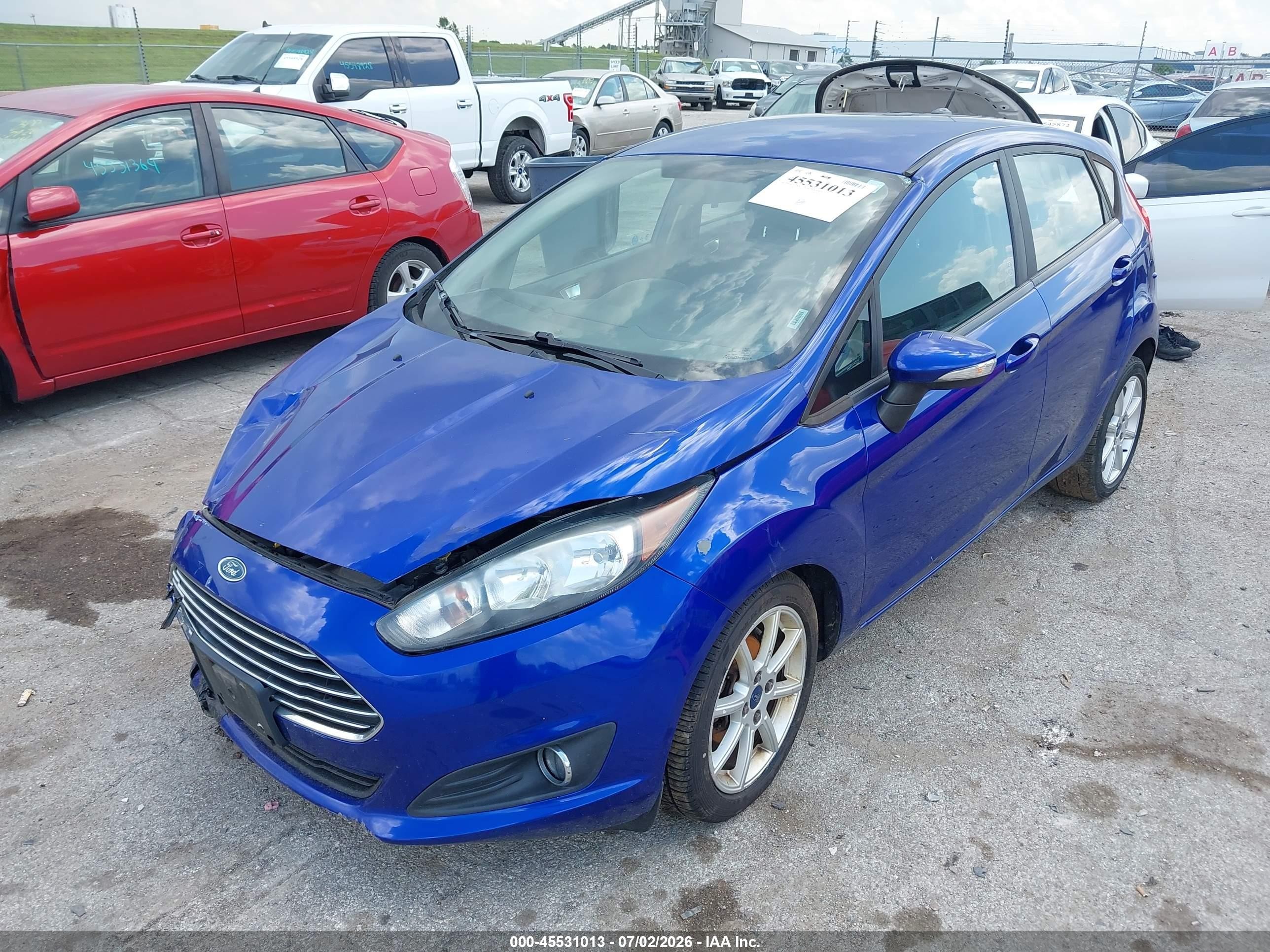 2015 Ford Fiesta Se Blue vin: 3FADP4EJ4FM205578