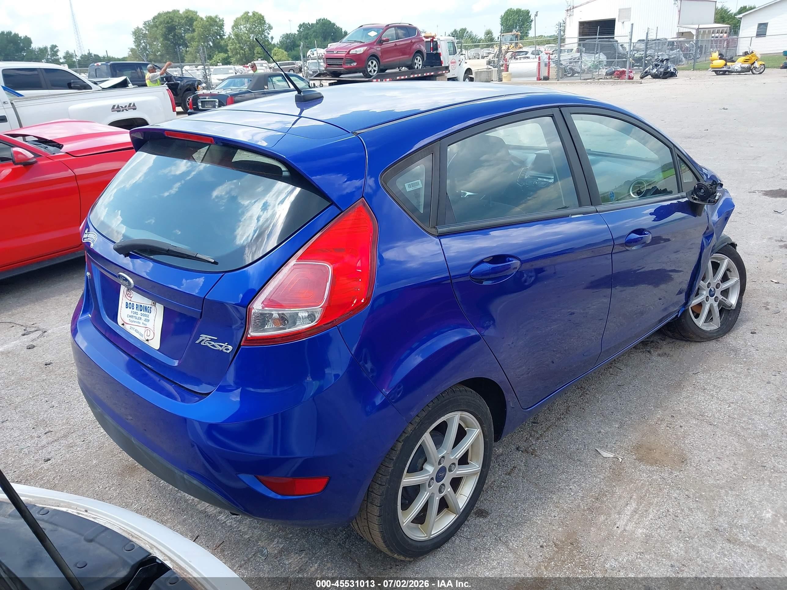 2015 Ford Fiesta Se Blue vin: 3FADP4EJ4FM205578