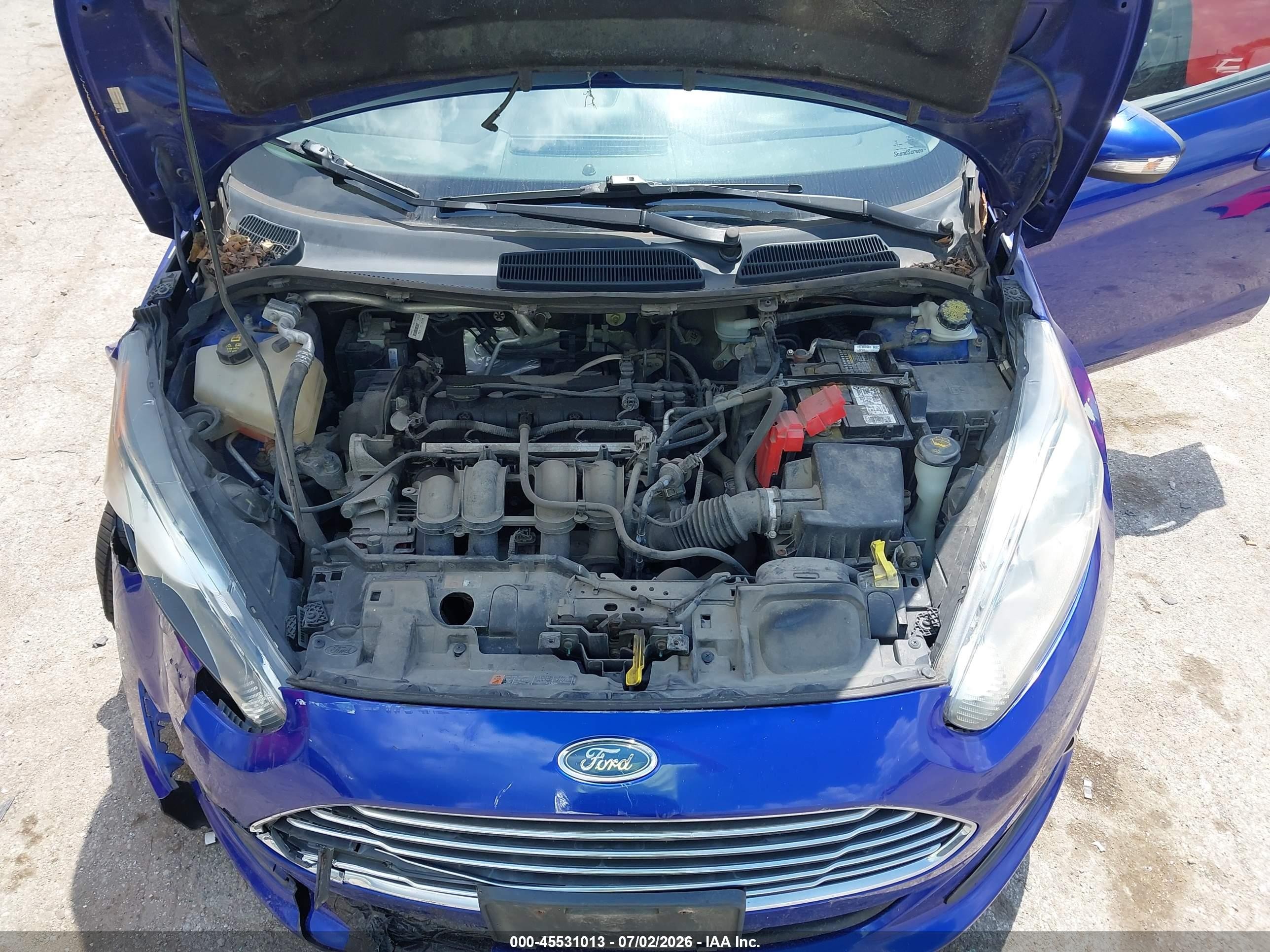 2015 Ford Fiesta Se Blue vin: 3FADP4EJ4FM205578