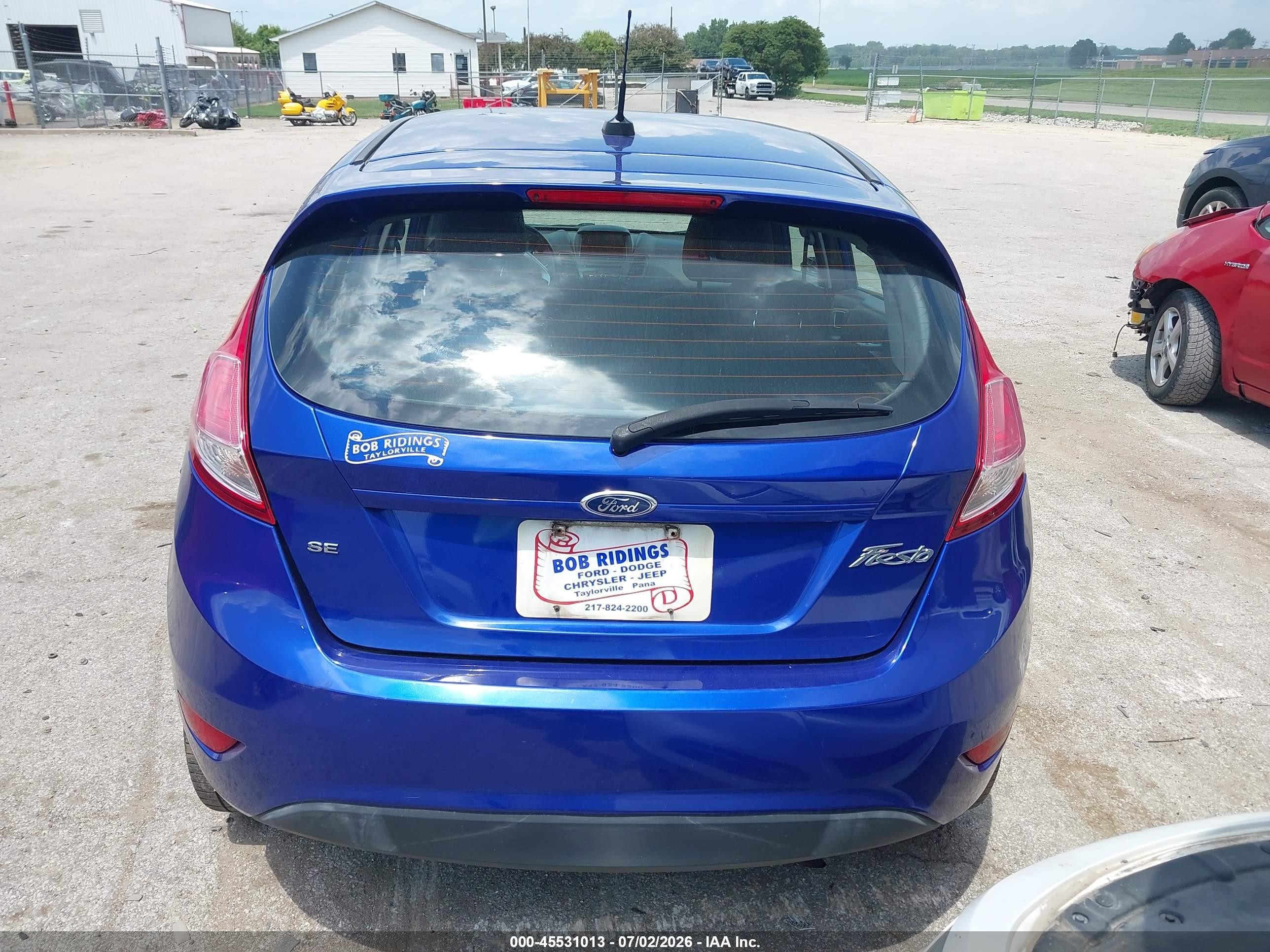 2015 Ford Fiesta Se Blue vin: 3FADP4EJ4FM205578