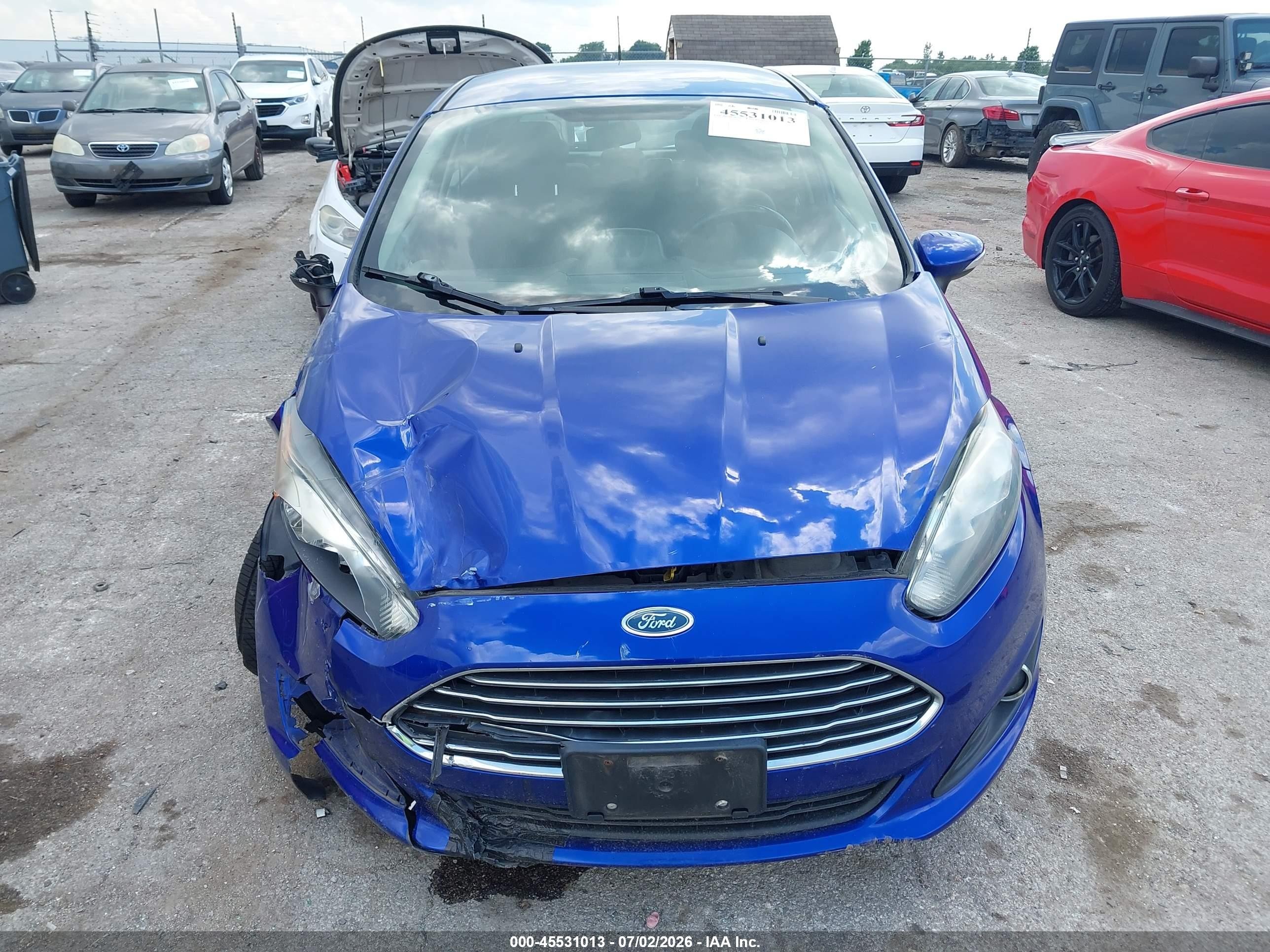 2015 Ford Fiesta Se Blue vin: 3FADP4EJ4FM205578