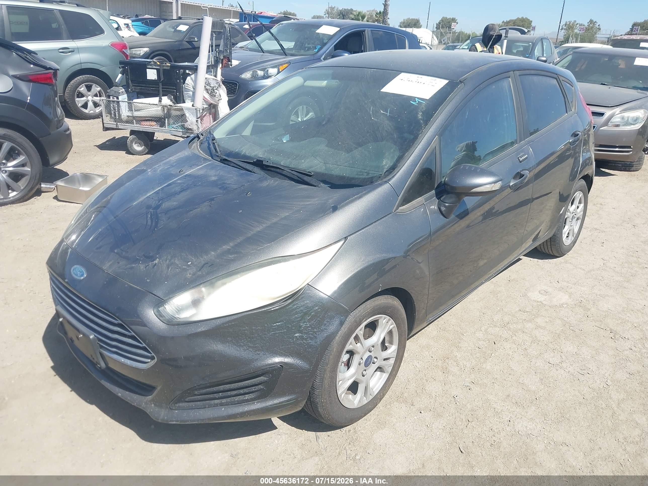 2015 Ford Fiesta Se Gray vin: 3FADP4EJ4FM225197