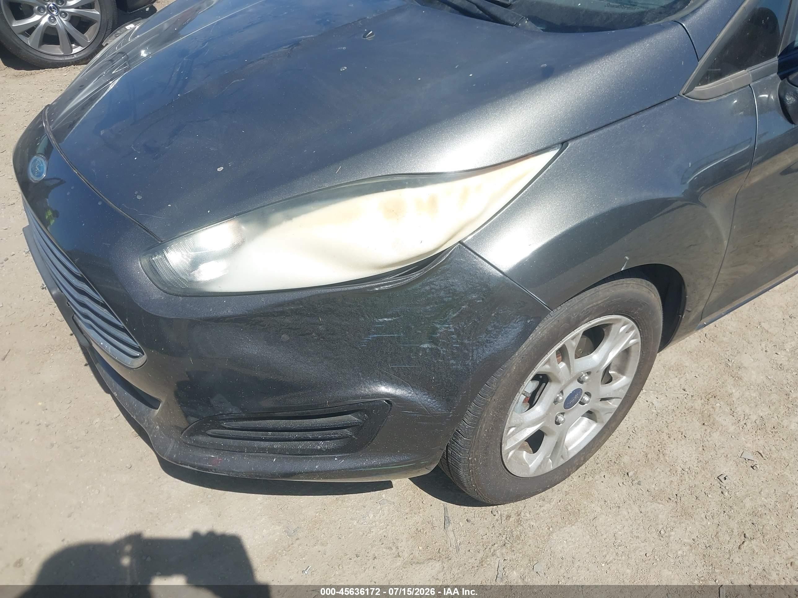 2015 Ford Fiesta Se Gray vin: 3FADP4EJ4FM225197