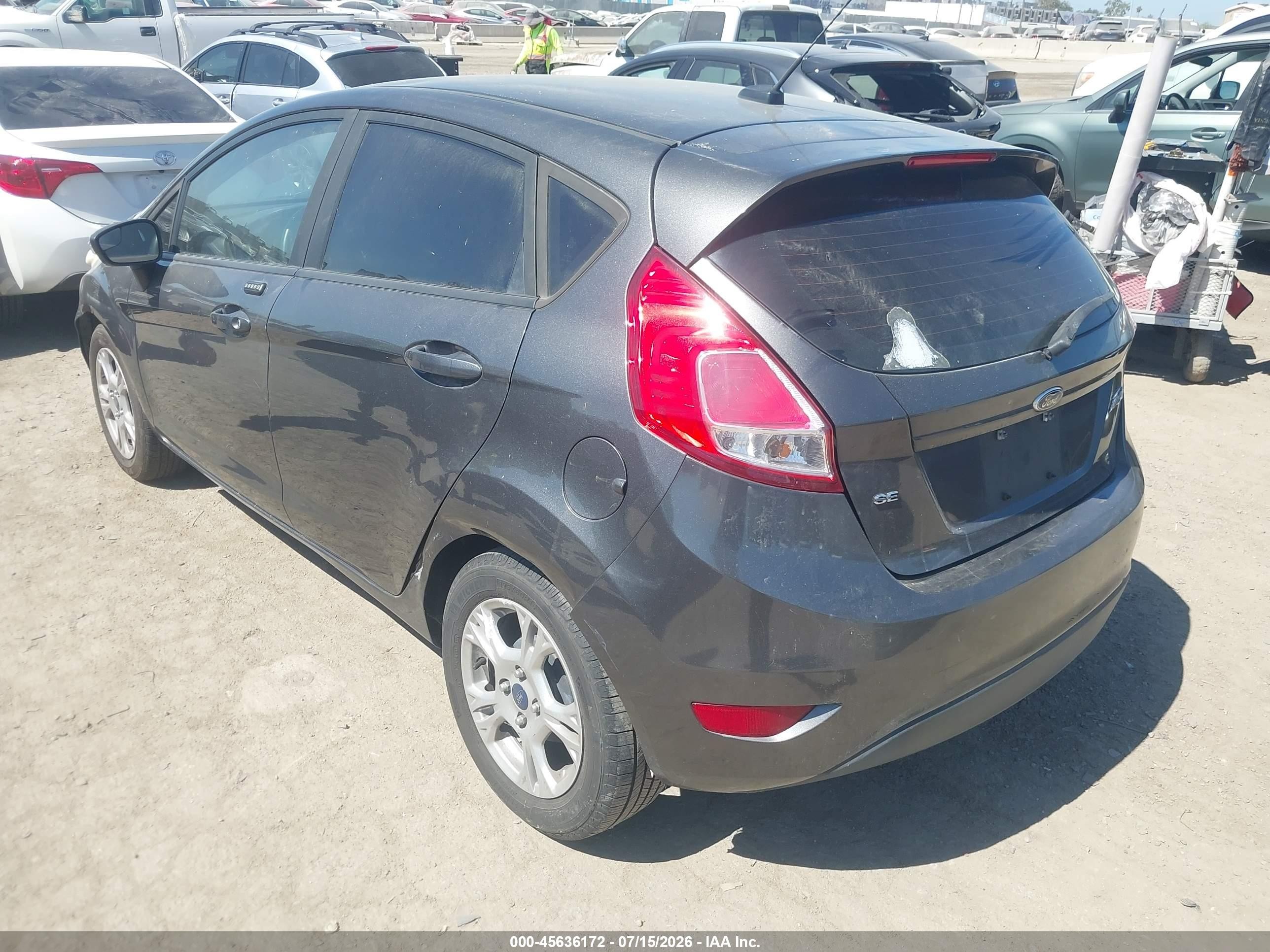 2015 Ford Fiesta Se Gray vin: 3FADP4EJ4FM225197