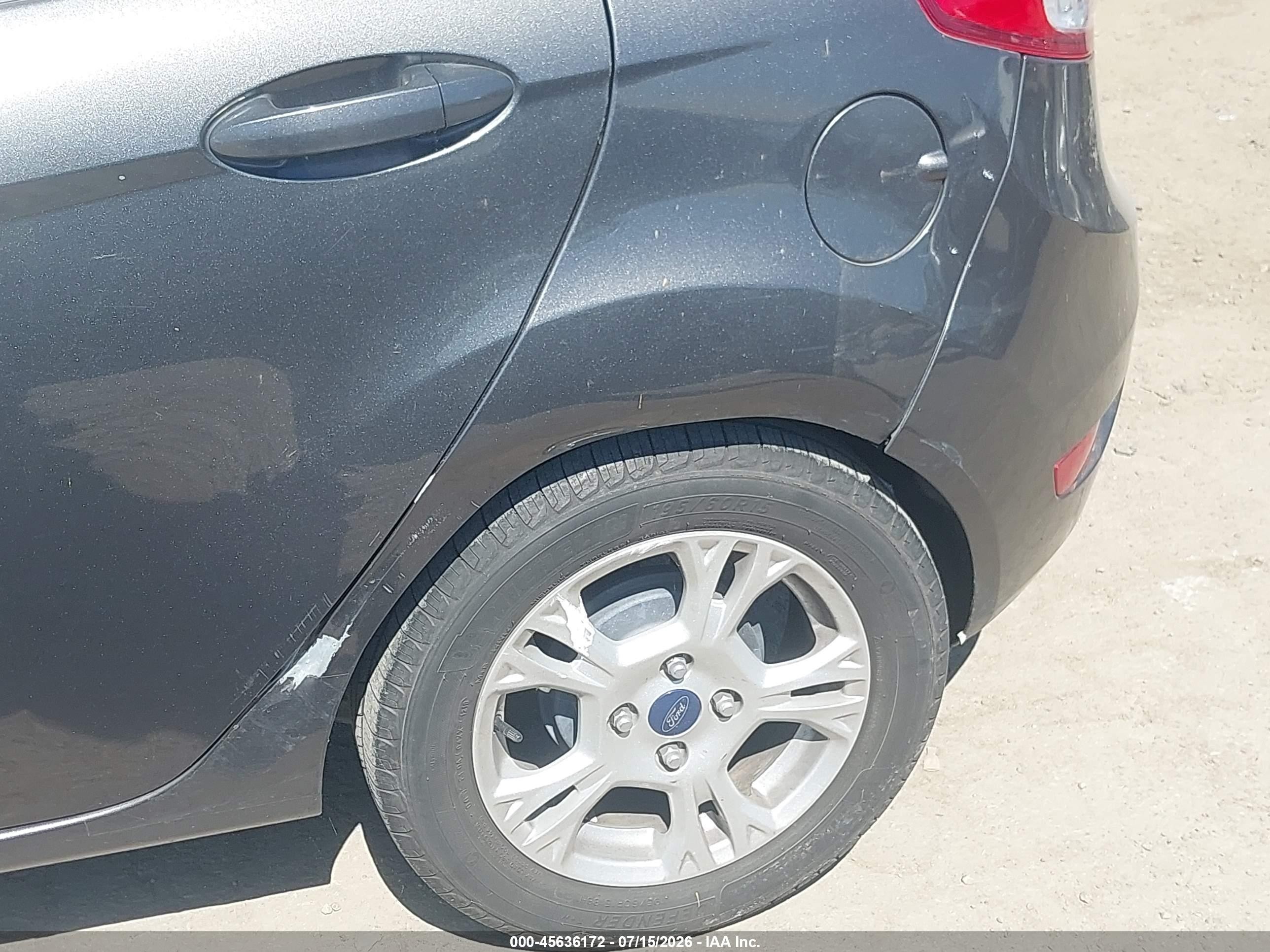 2015 Ford Fiesta Se Gray vin: 3FADP4EJ4FM225197