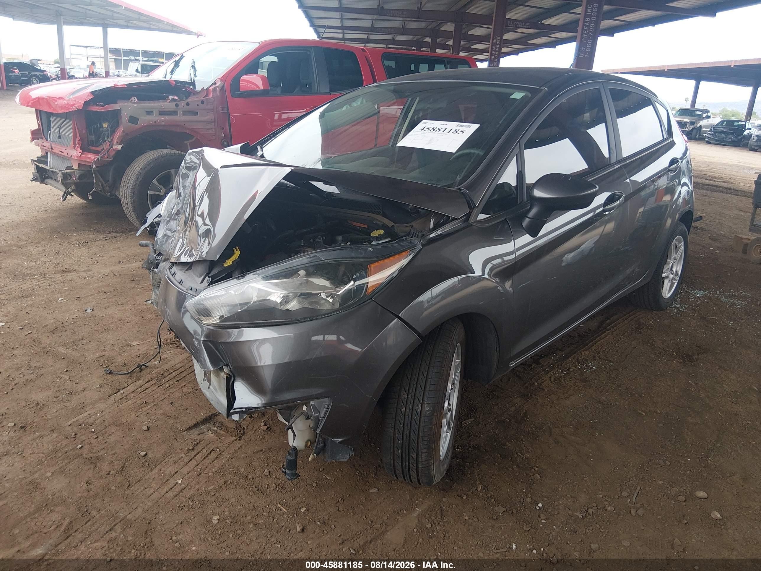 2019 Ford Fiesta Se Серый vin: 3FADP4EJ4KM152715